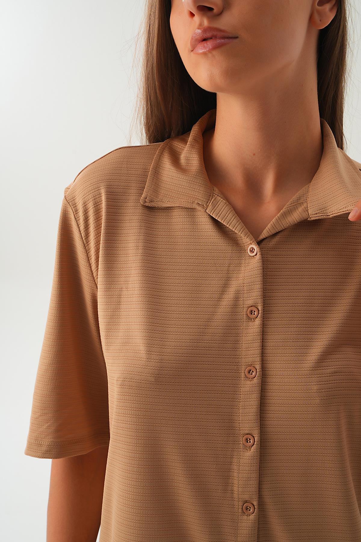 Vizon Gömlek Şort Takım 9031M - 6