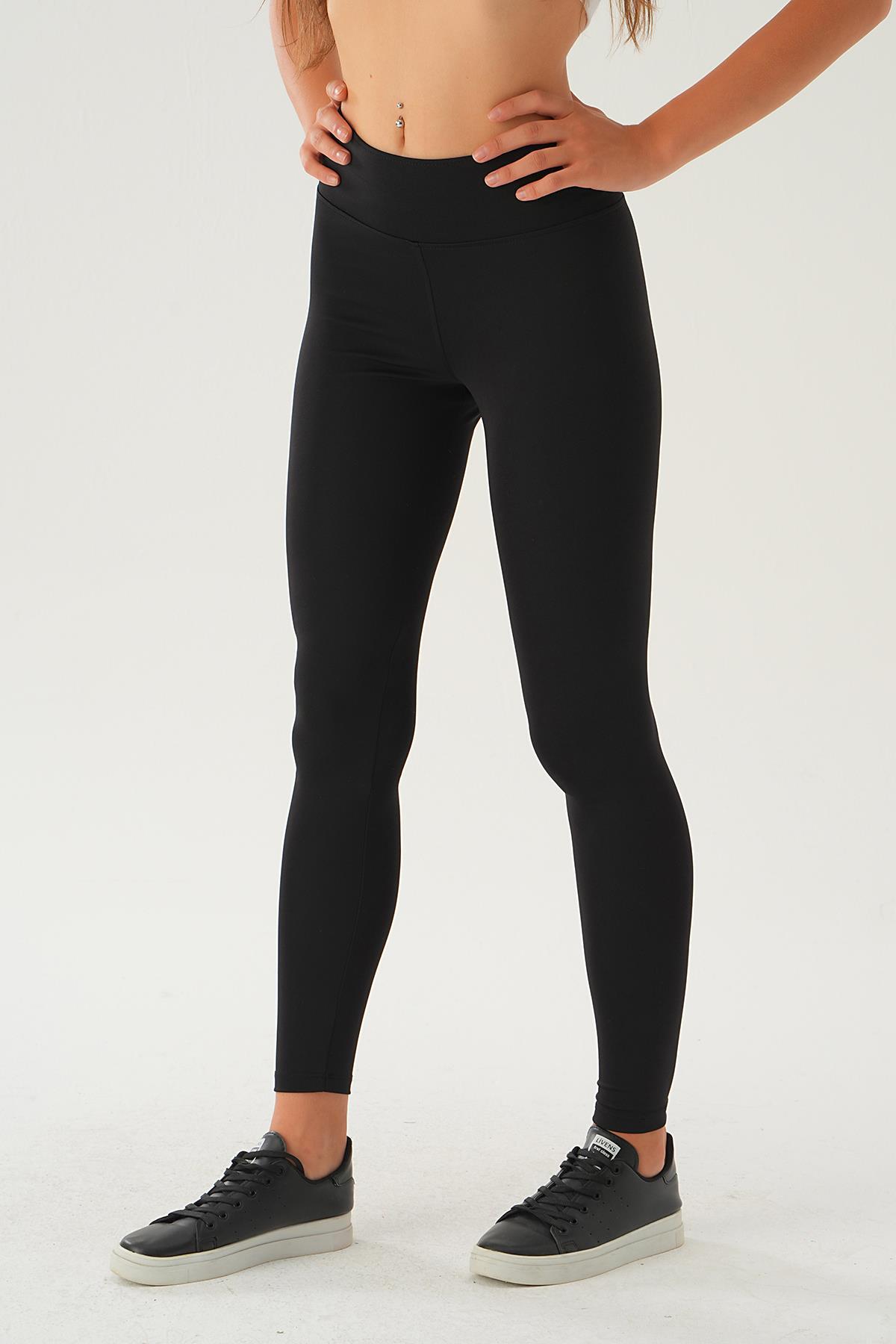 Siyah Dar Paça Tayt 9033M - 4