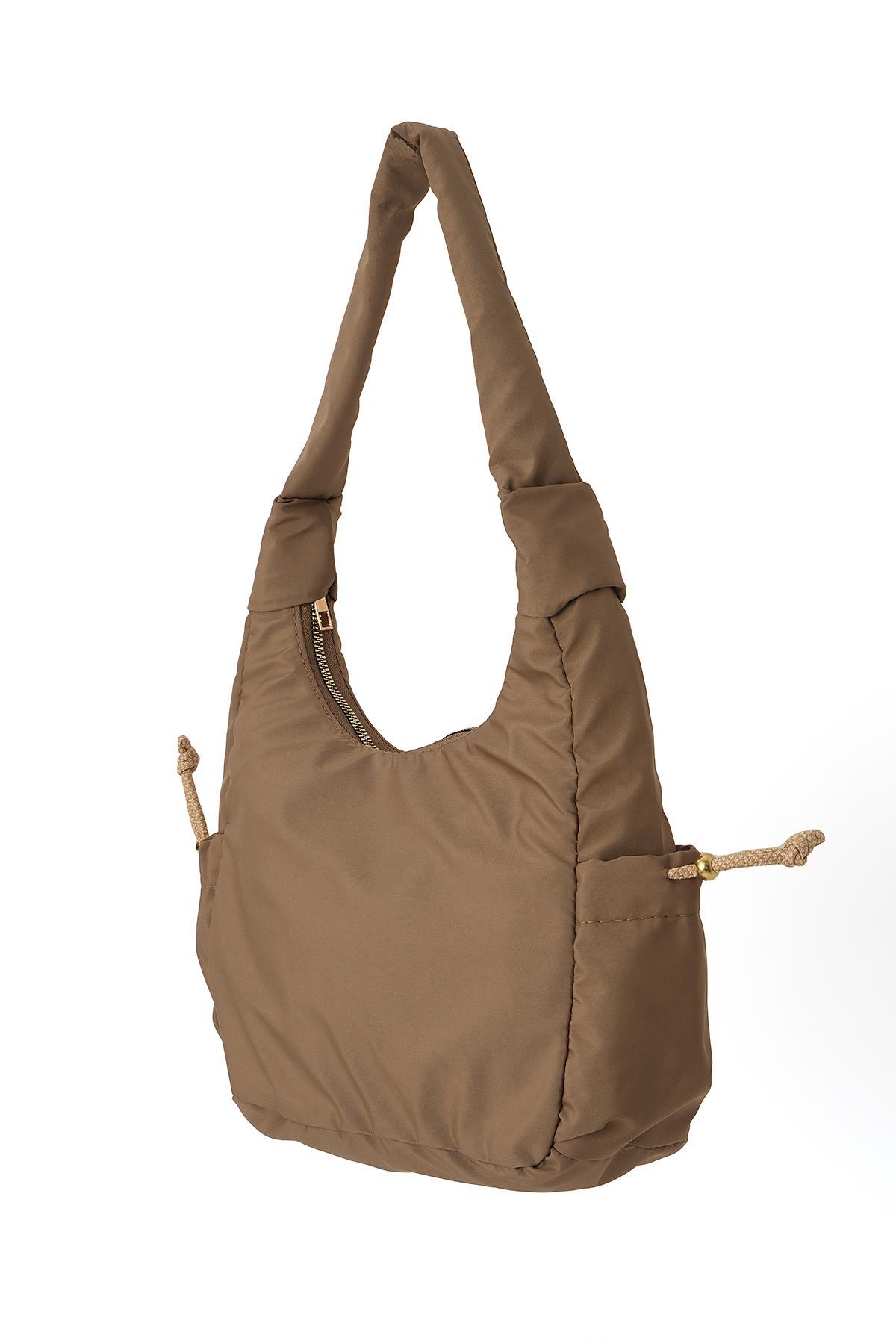 9053 Yan Çep Detay Çanta Koyu Vizon 