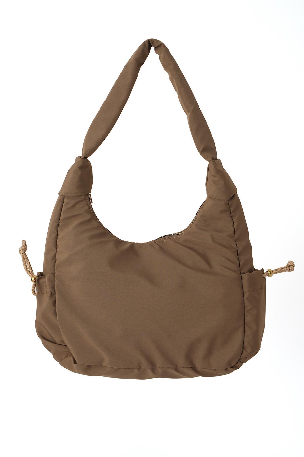 Koyu Vizon Yan Cep Detay Çanta 9053 - 2