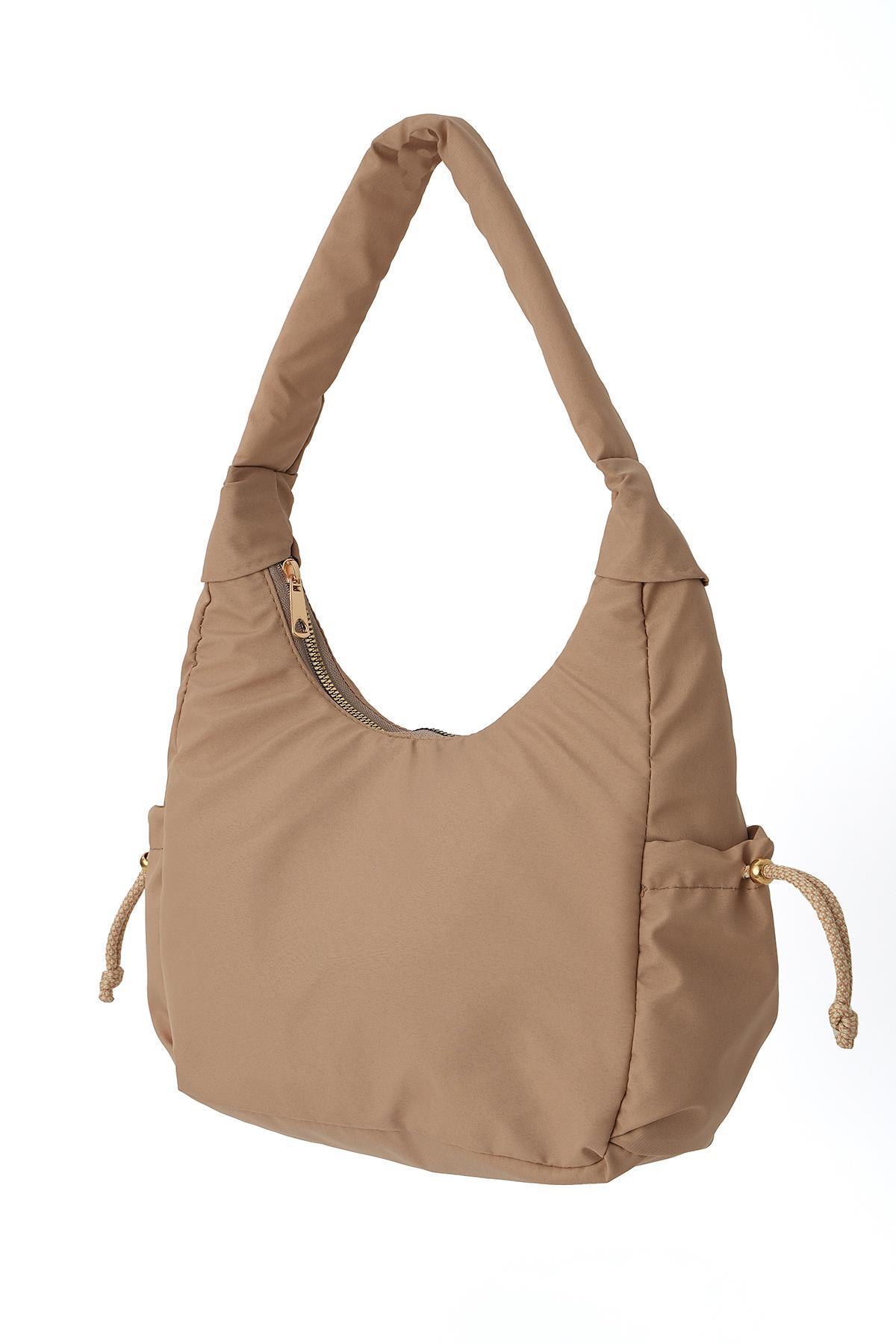 9053 Yan Çep Detay Çanta Vizon - 2