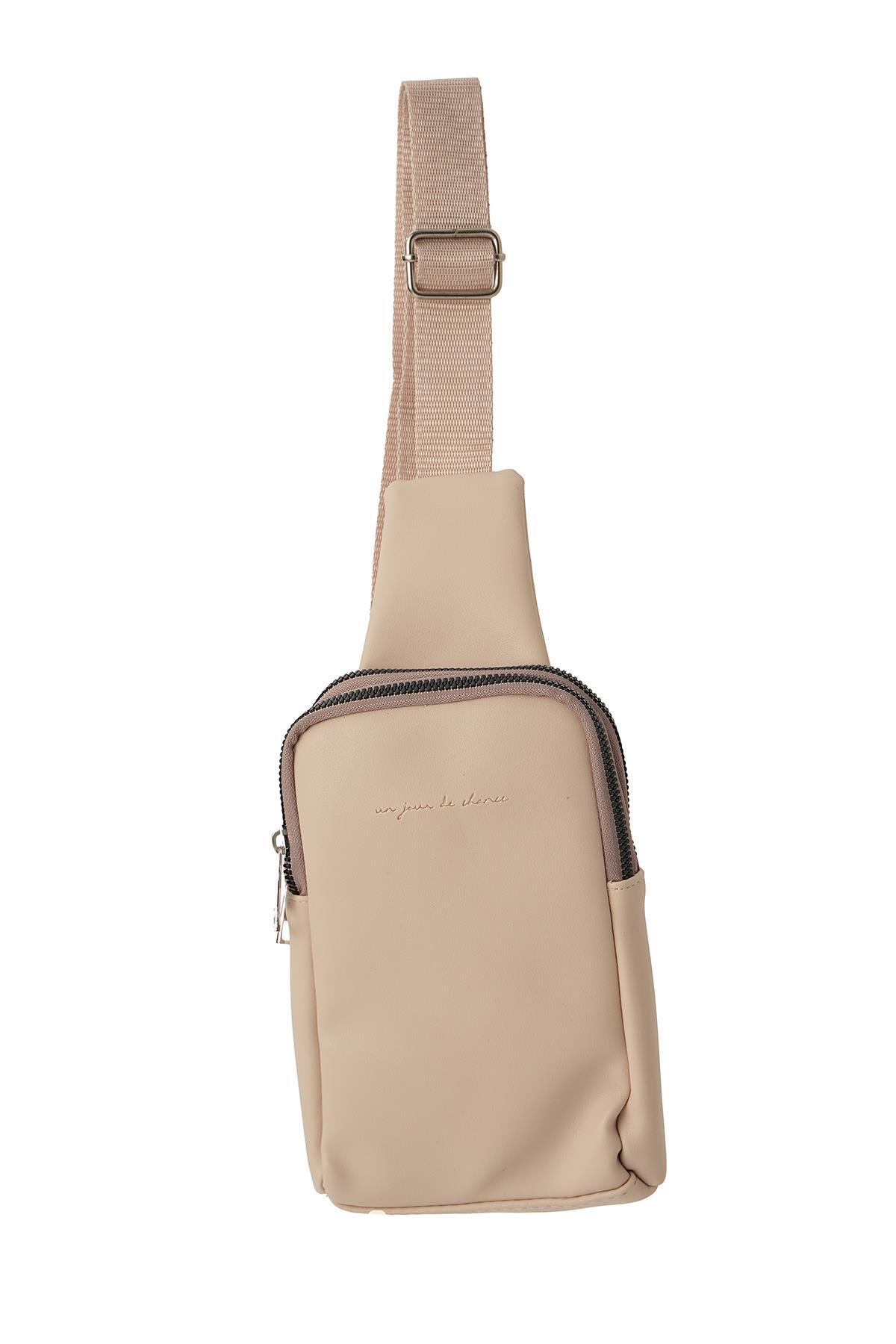 9085 Çapraz Sırt Çantası Krem 