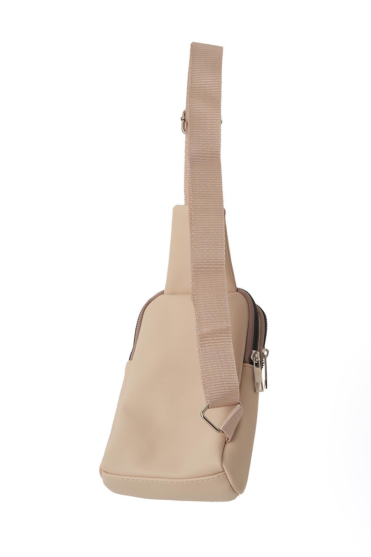 Krem Çapraz Sırt Çantası 9085 - 3