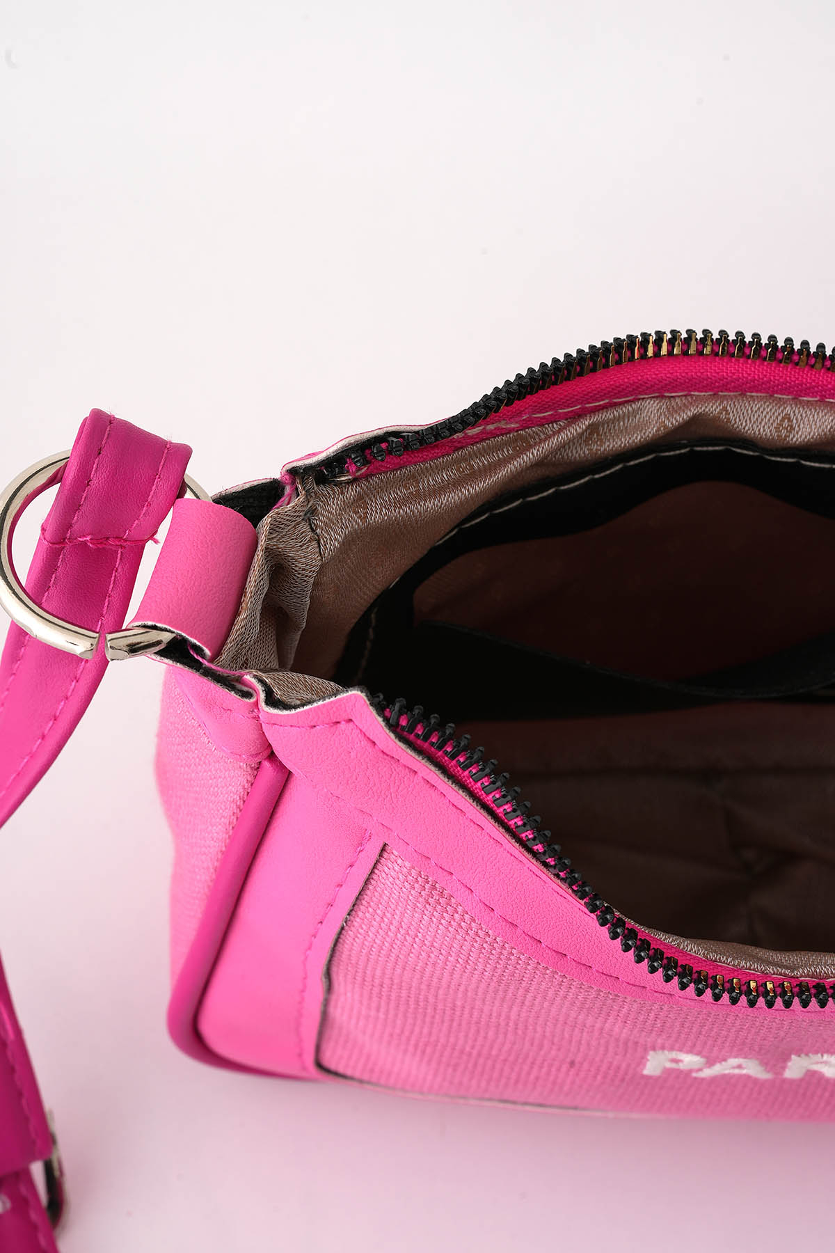 Pembe Paris Baskılı Çanta 9102 - 5