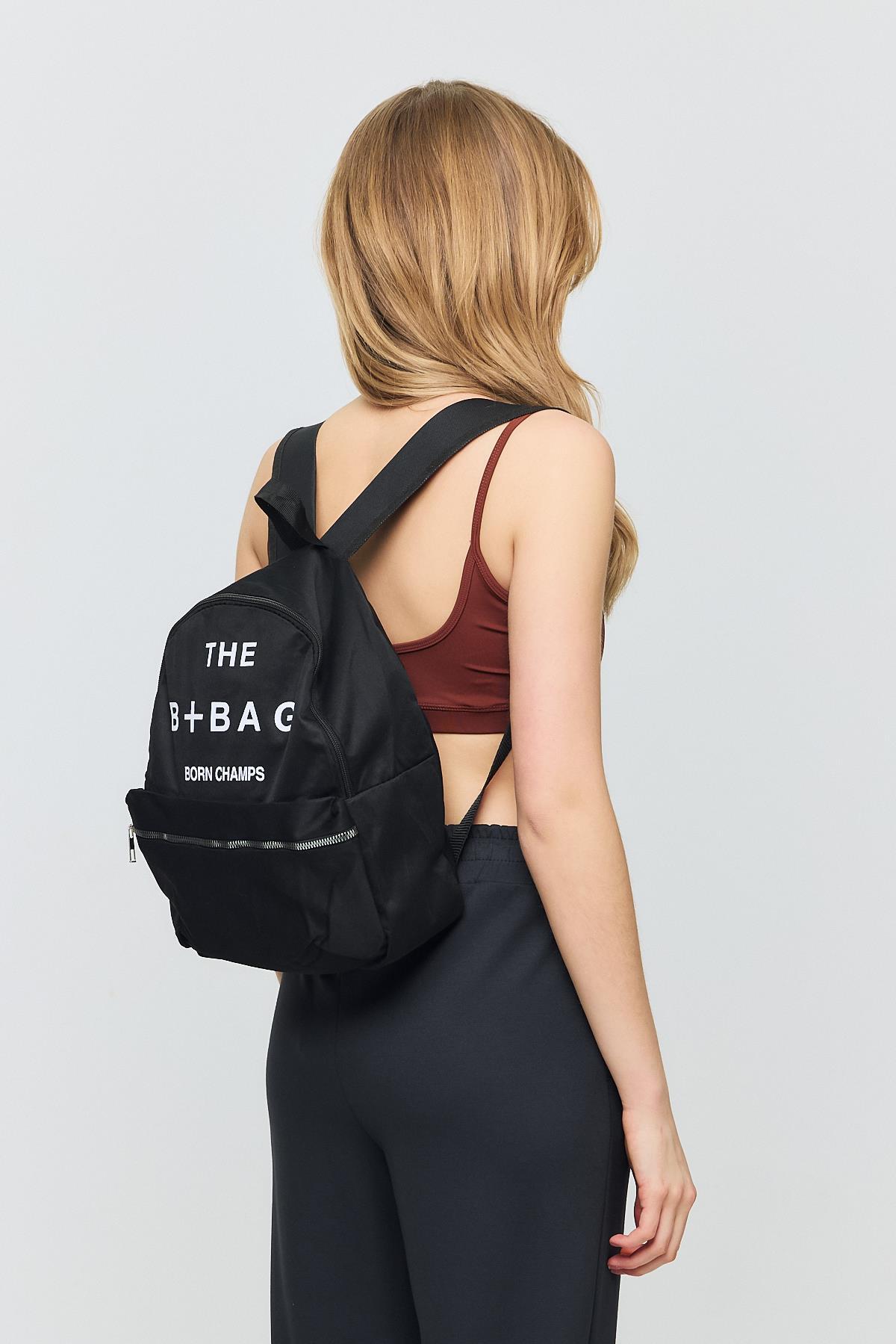 9120-1 Ön Cep Detay Sırt Çantası Siyah - 3