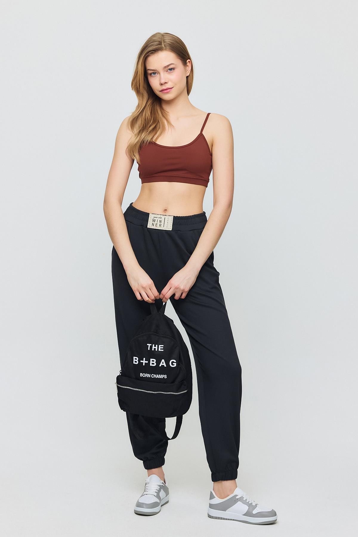 Siyah Ön Cep Detay Sırt Çantası 9120-1 - 2