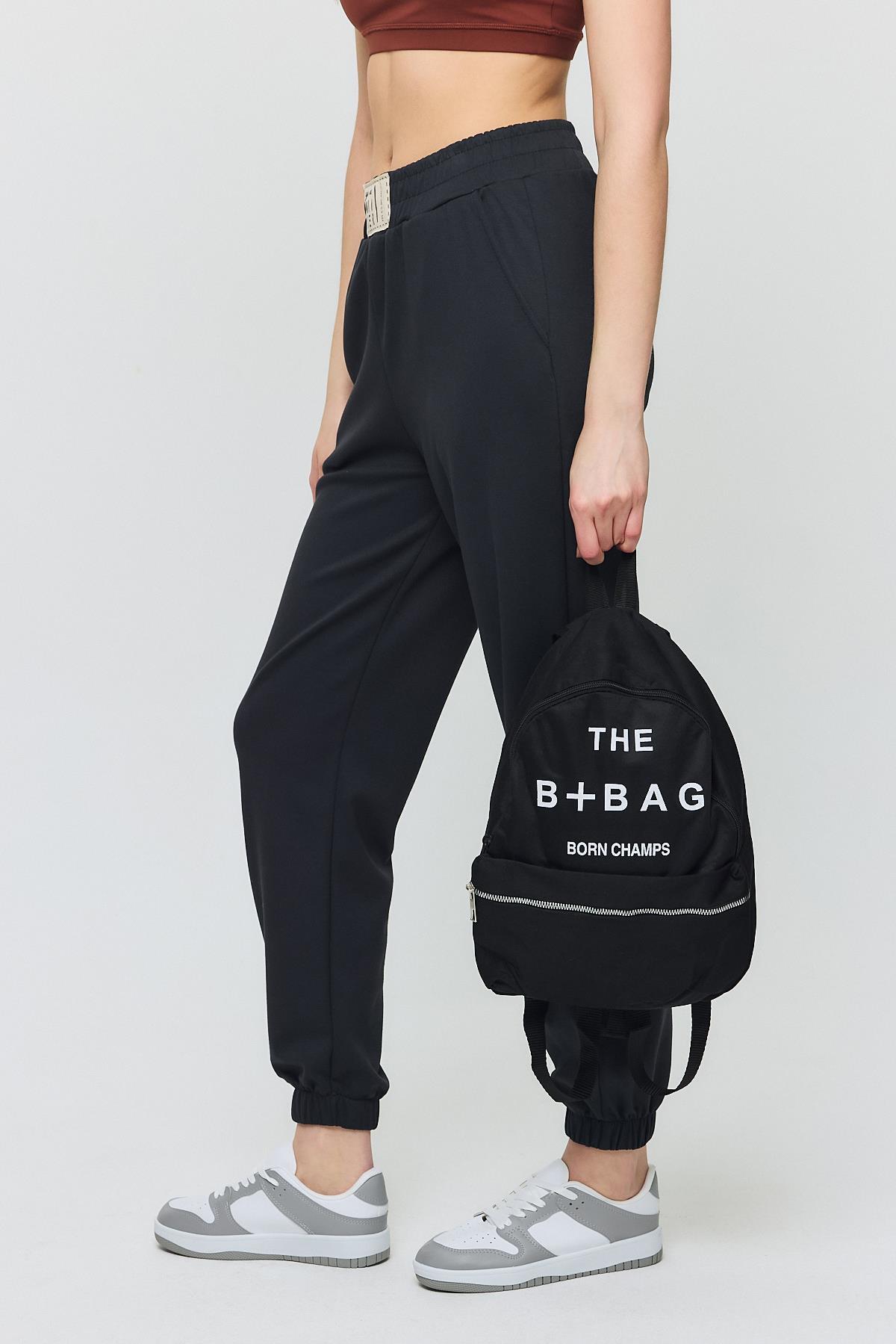 Siyah Ön Cep Detay Sırt Çantası 9120-1 - 4