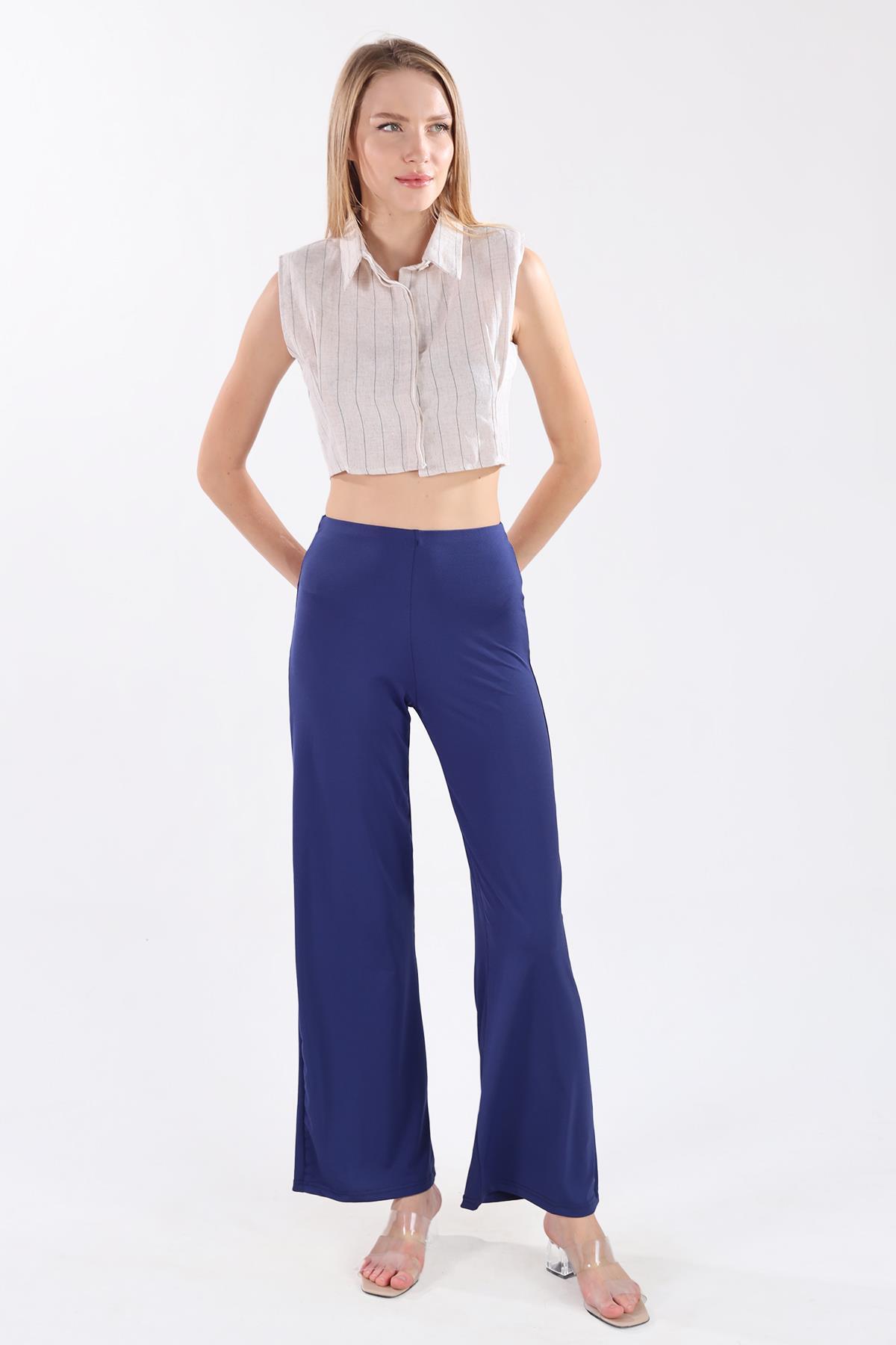 Laci Bel Lastikli Bol Paça Pantolon 9138M - 2