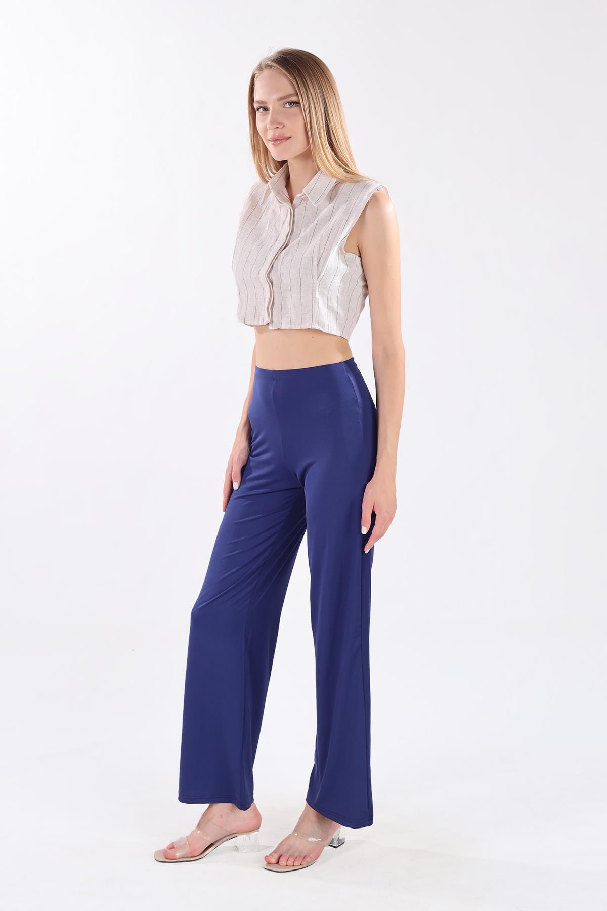 Laci Bel Lastikli Bol Paça Pantolon 9138M - 4