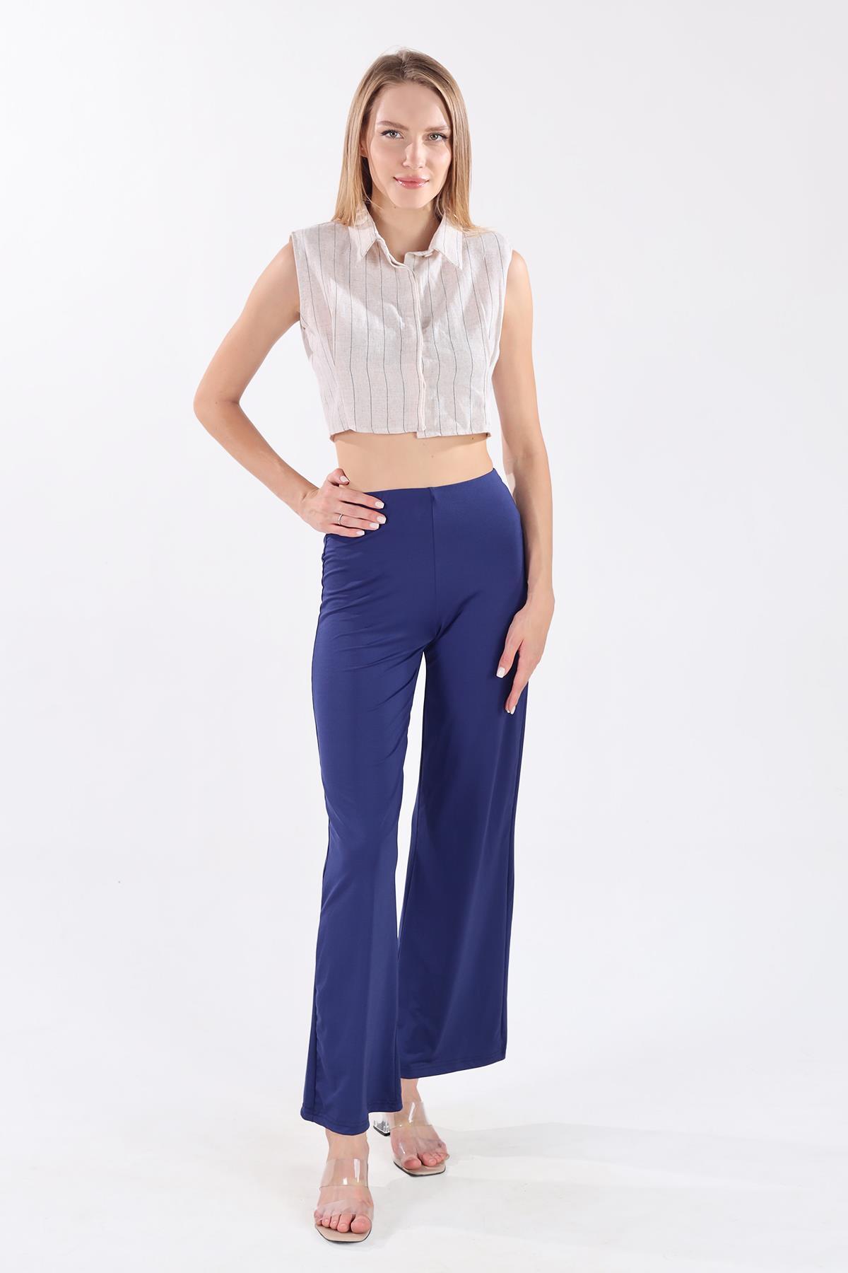 Laci Bel Lastikli Bol Paça Pantolon 9138M - 8