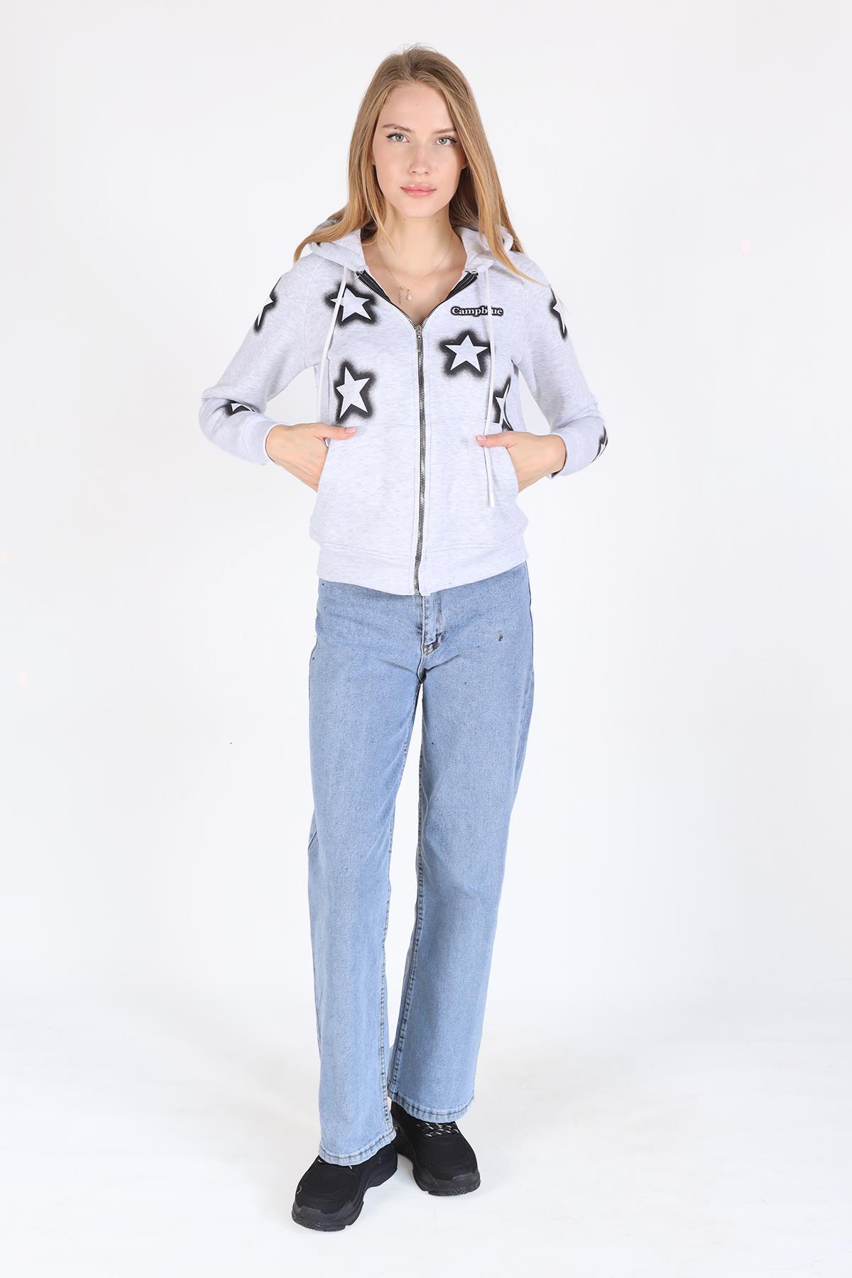 9139M Yıldız Baskı Sweat Karmelanj - 2