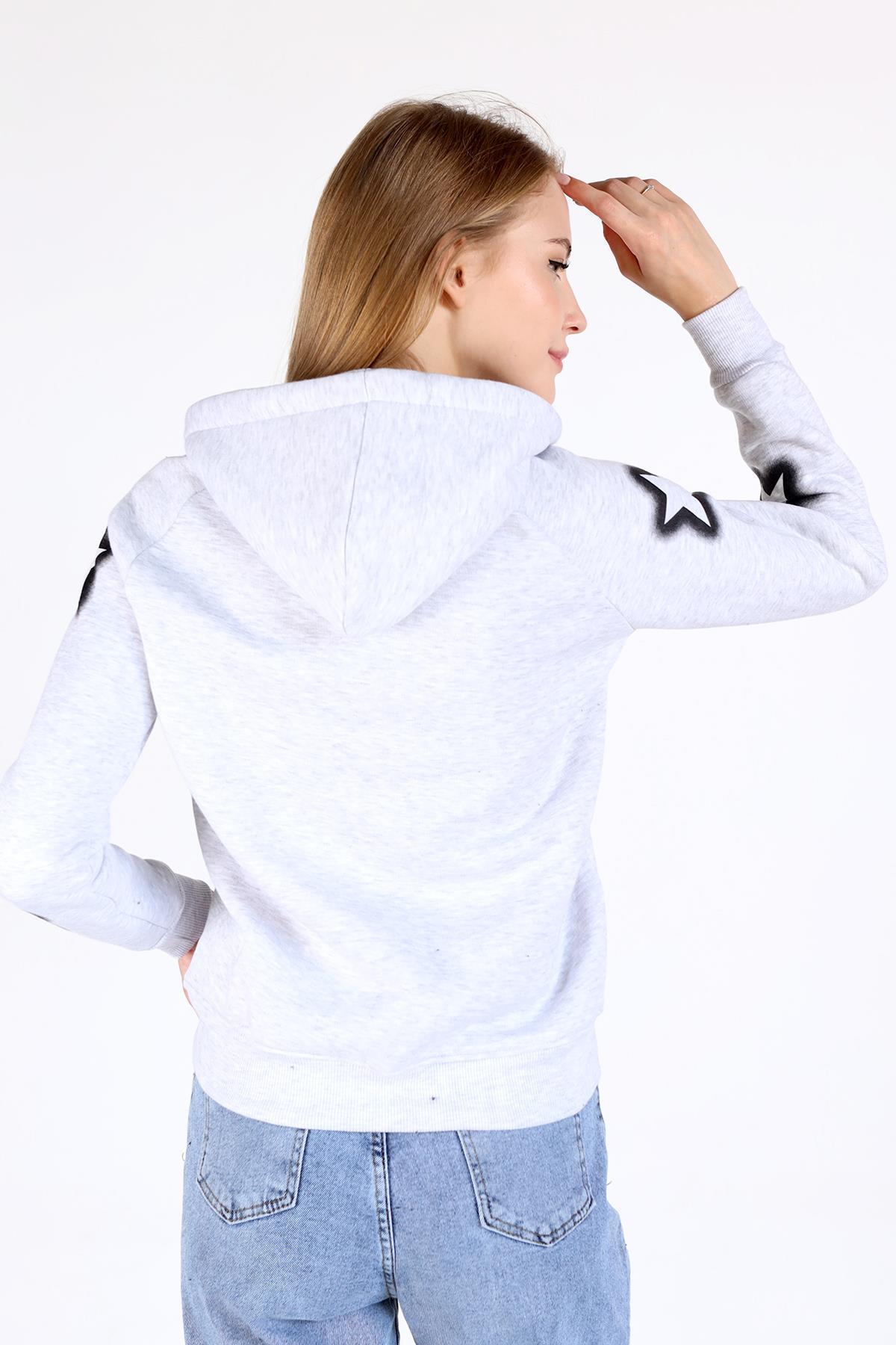 Karmelanj Yıldız Baskı Fermuarlı Sweat 9139M - 5