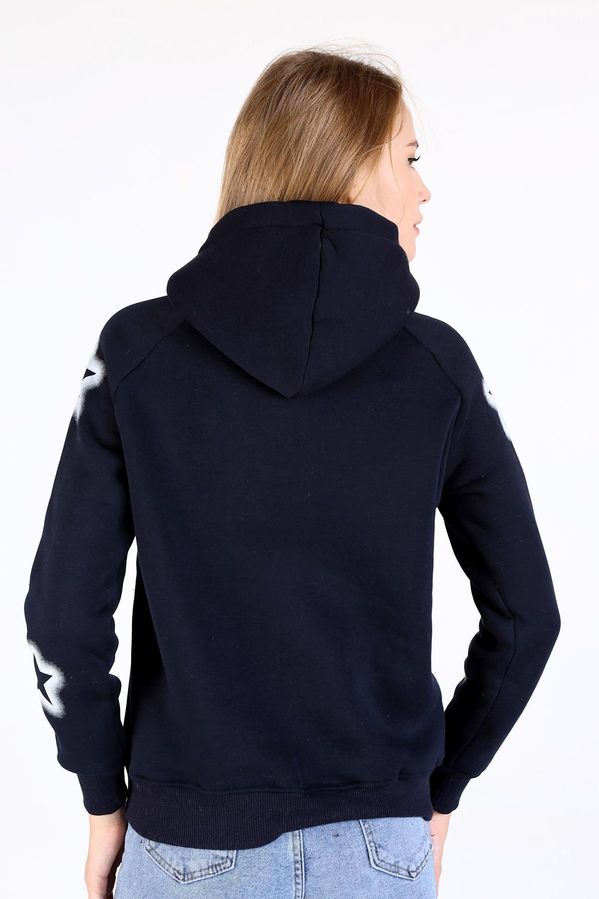 Laci Yıldız Baskı Fermuarlı Sweat 9139M - 4