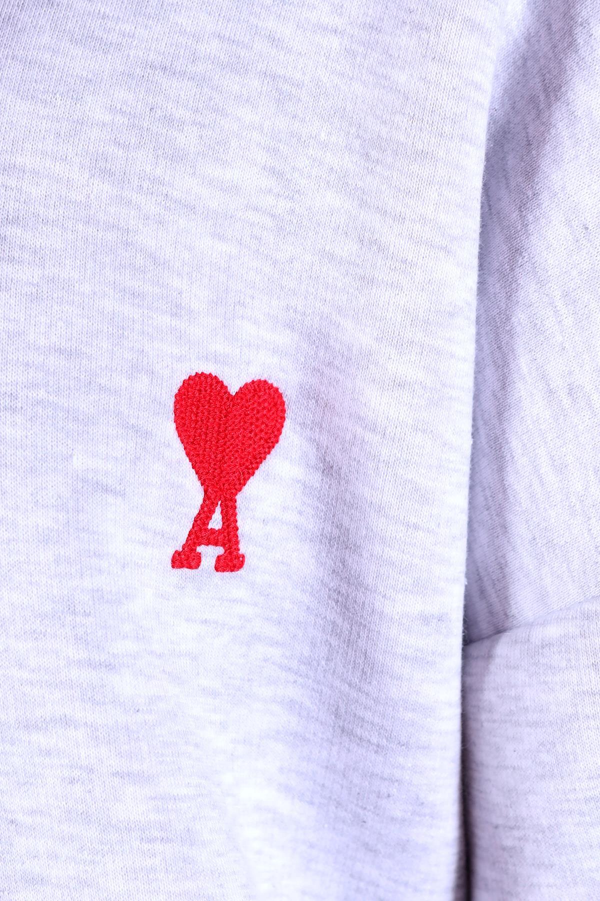 9142M Kalp Nakış Detay Fermuarlı Sweat Karmelanj - 4