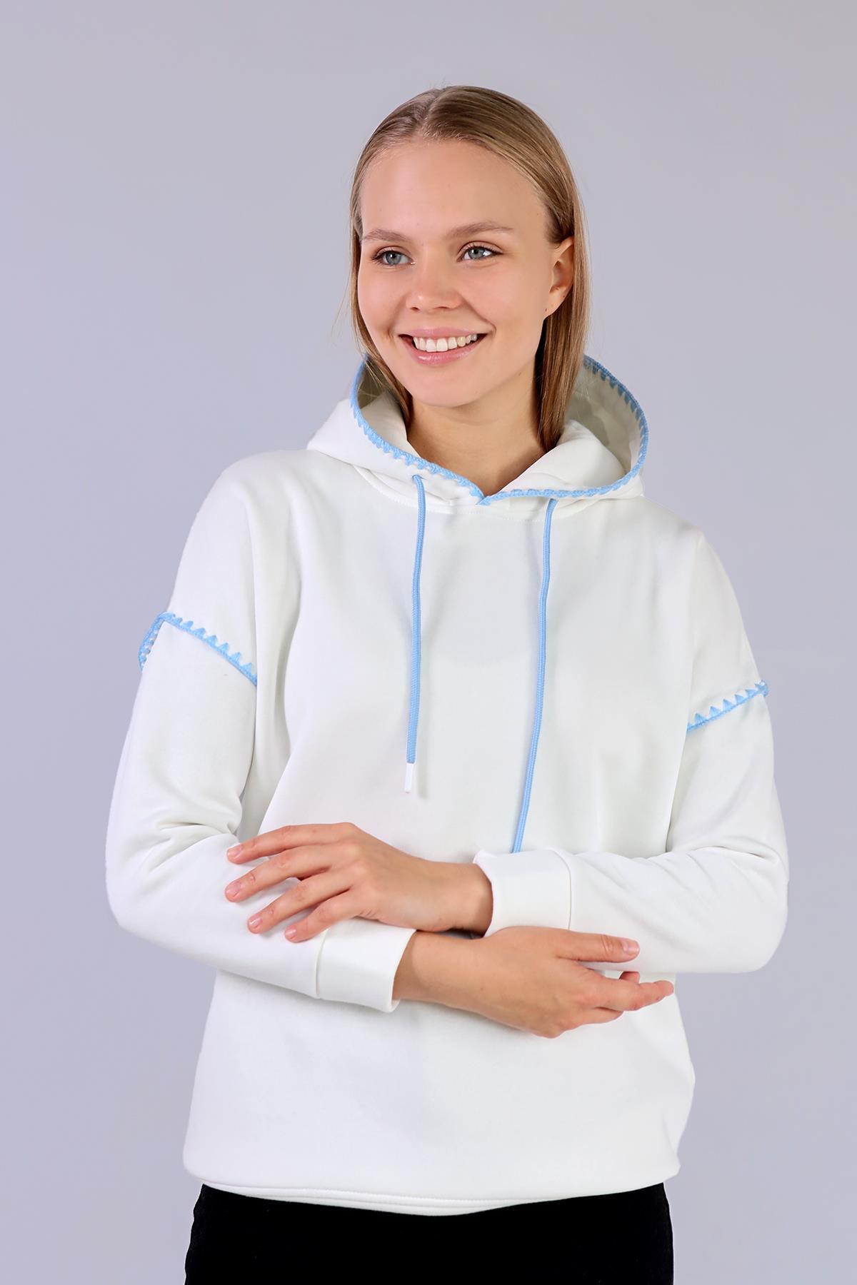 Ekru Kroşat Detay Sweat 9143M - 3