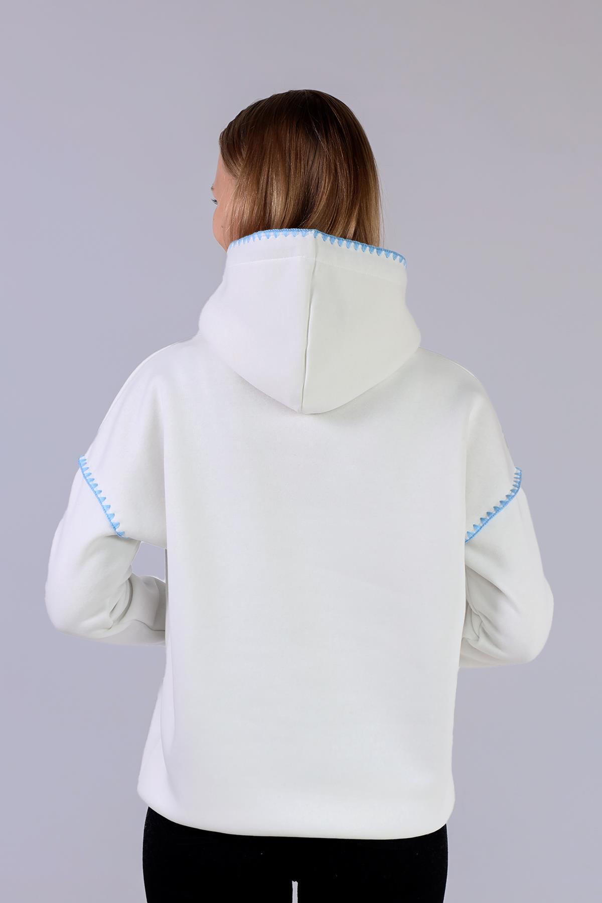 Ekru Kroşat Detay Sweat 9143M - 5