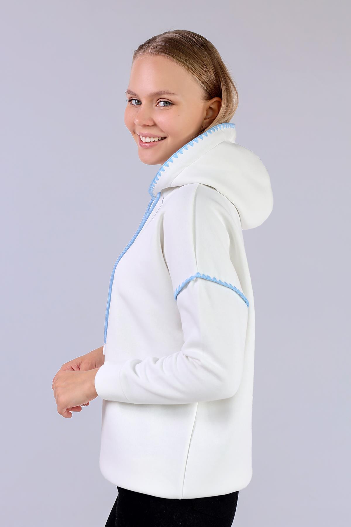 Ekru Kroşat Detay Sweat 9143M - 6