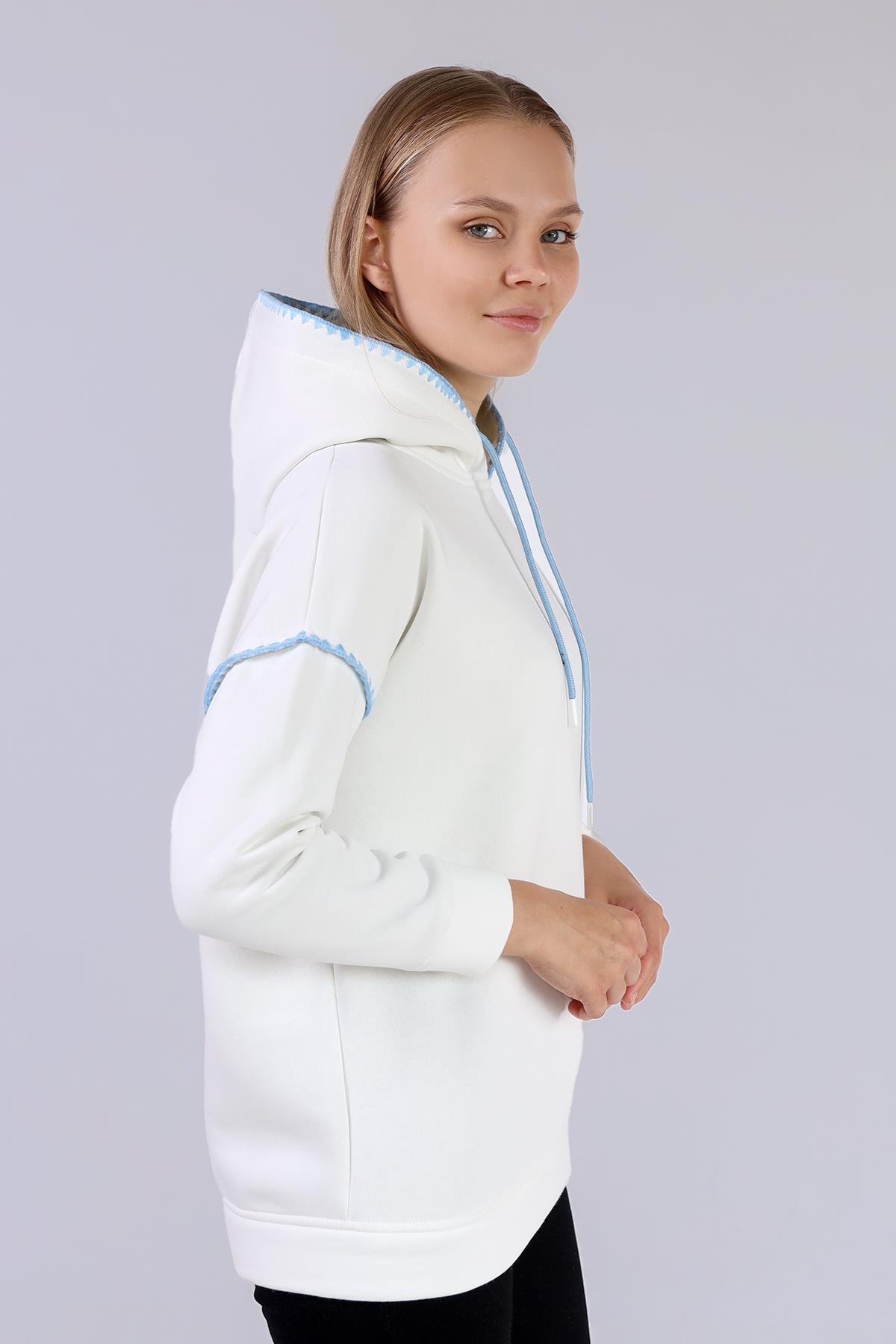 Ekru Kroşat Detay Sweat 9143M - 7