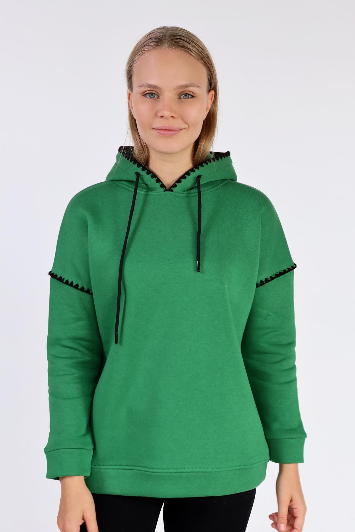 Yeşil Kroşat Detay Sweat 9143M - 1