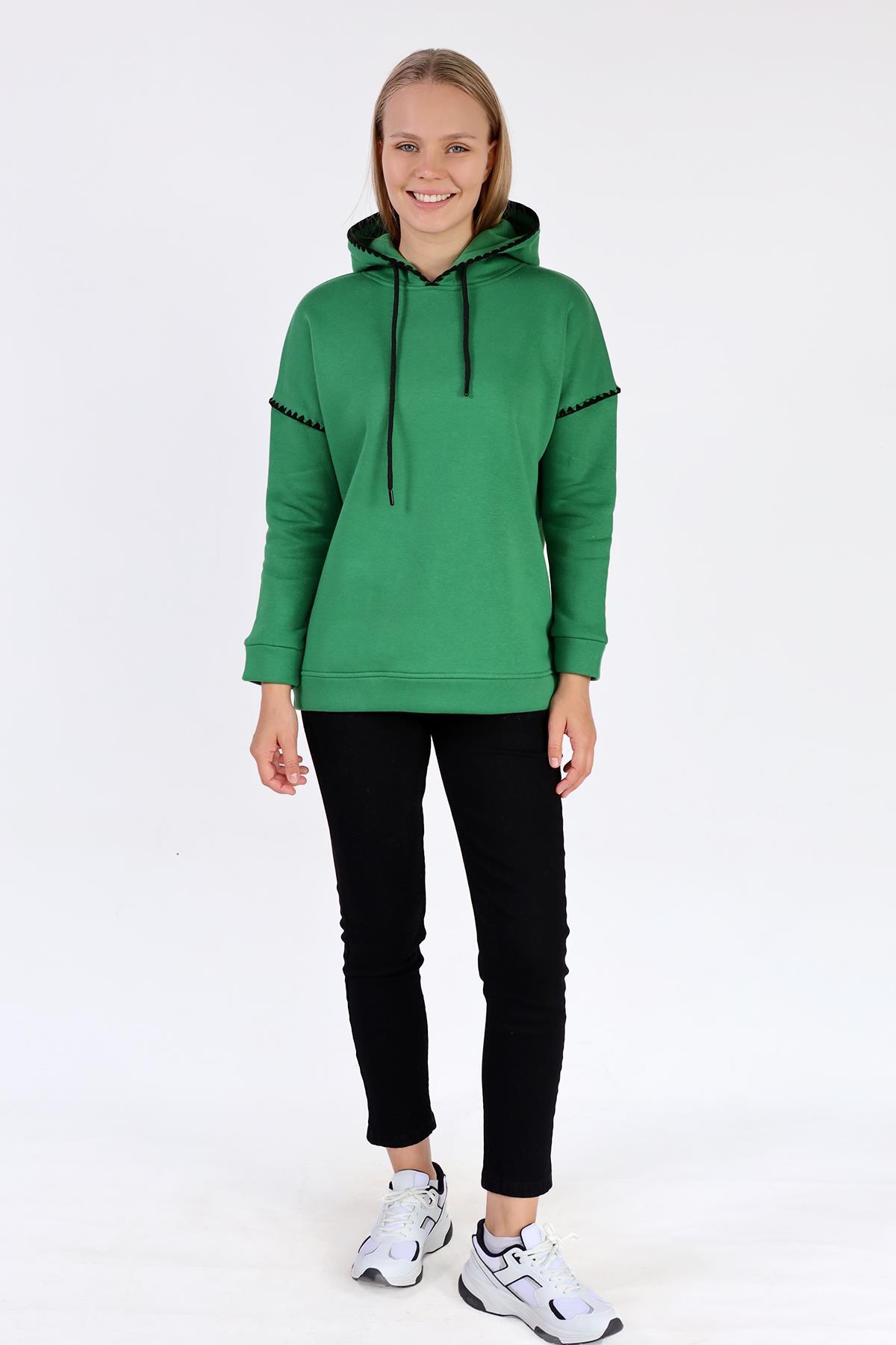 Yeşil Kroşat Detay Sweat 9143M - 2