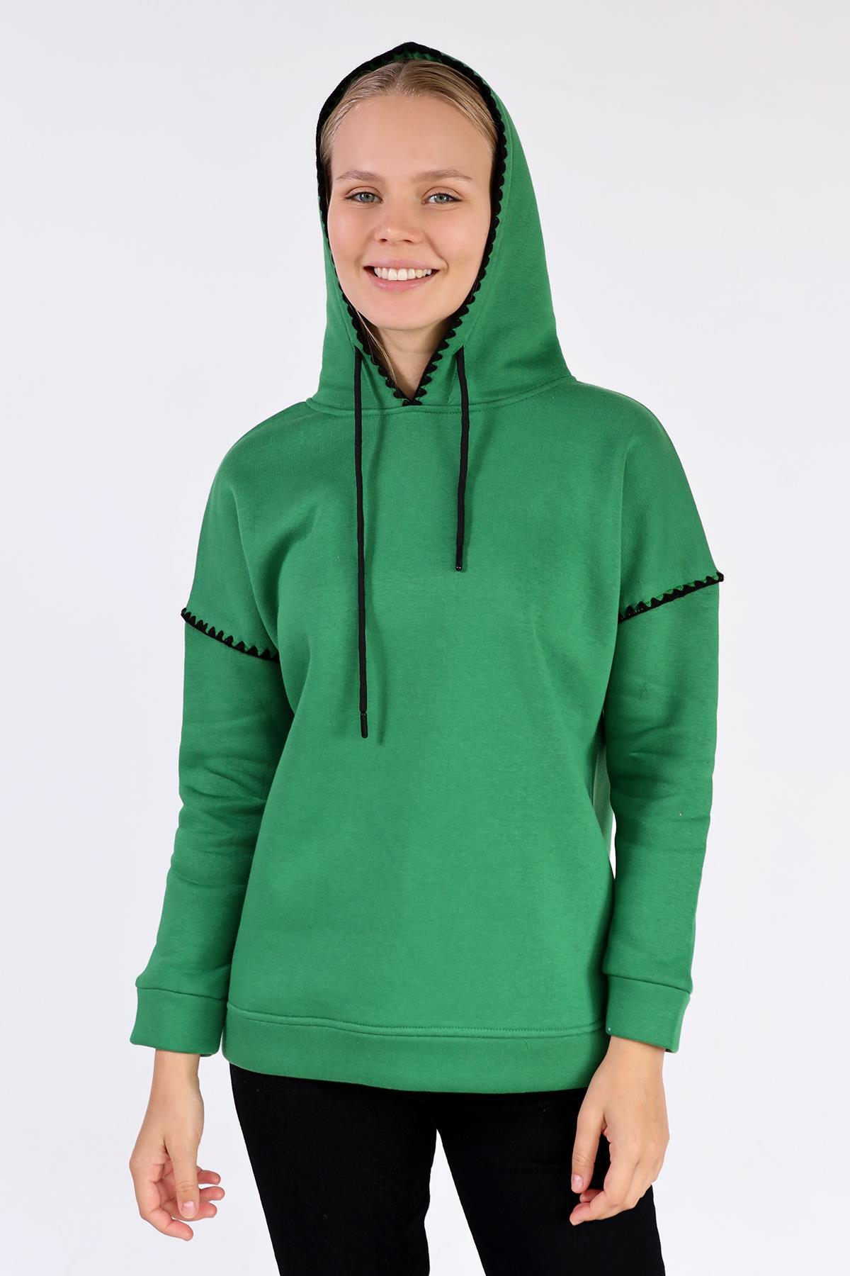 Yeşil Kroşat Detay Sweat 9143M - 3