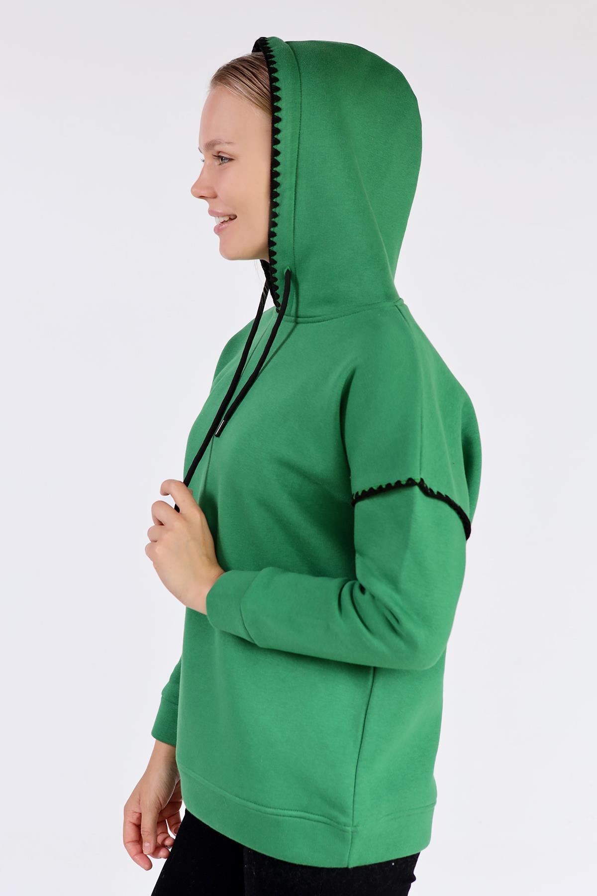 Yeşil Kroşat Detay Sweat 9143M - 8