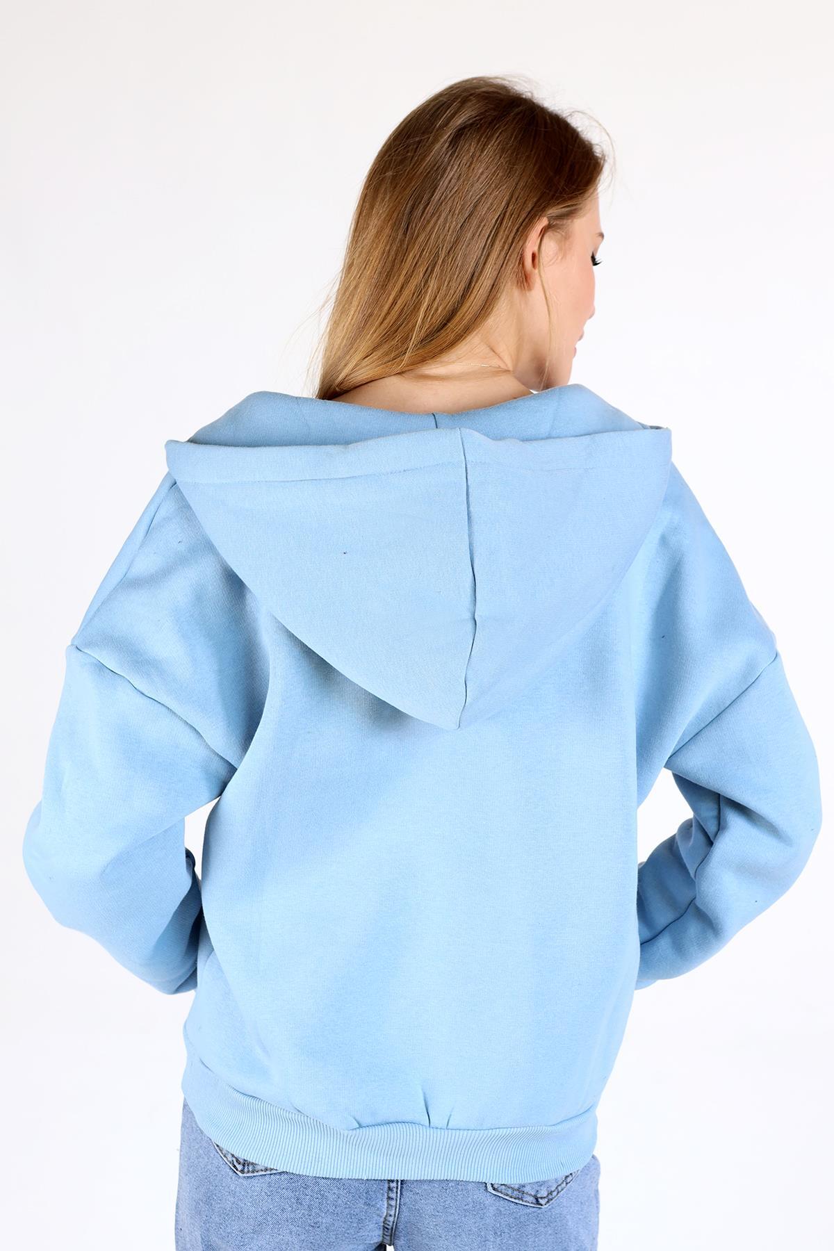 Bebe Mavi Yaka Kuşgözü Detay Sweat 9145M - 5