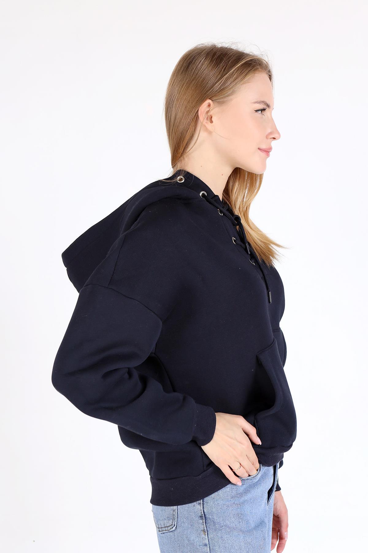 9145M Yaka Bağlama Detay Sweat Laci - RAYS