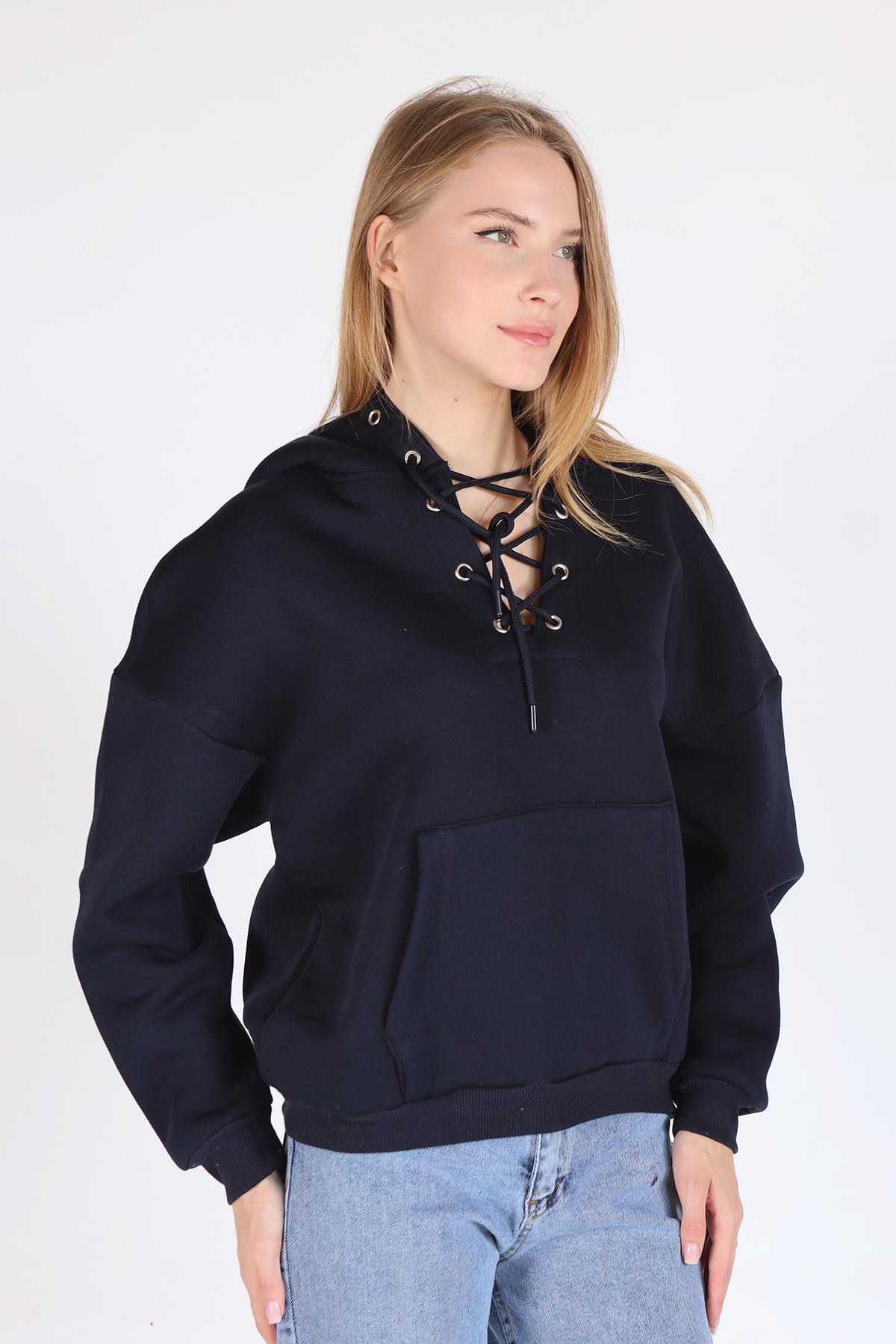 Laci Yaka Kuşgözü Detay Sweat 9145M - 5