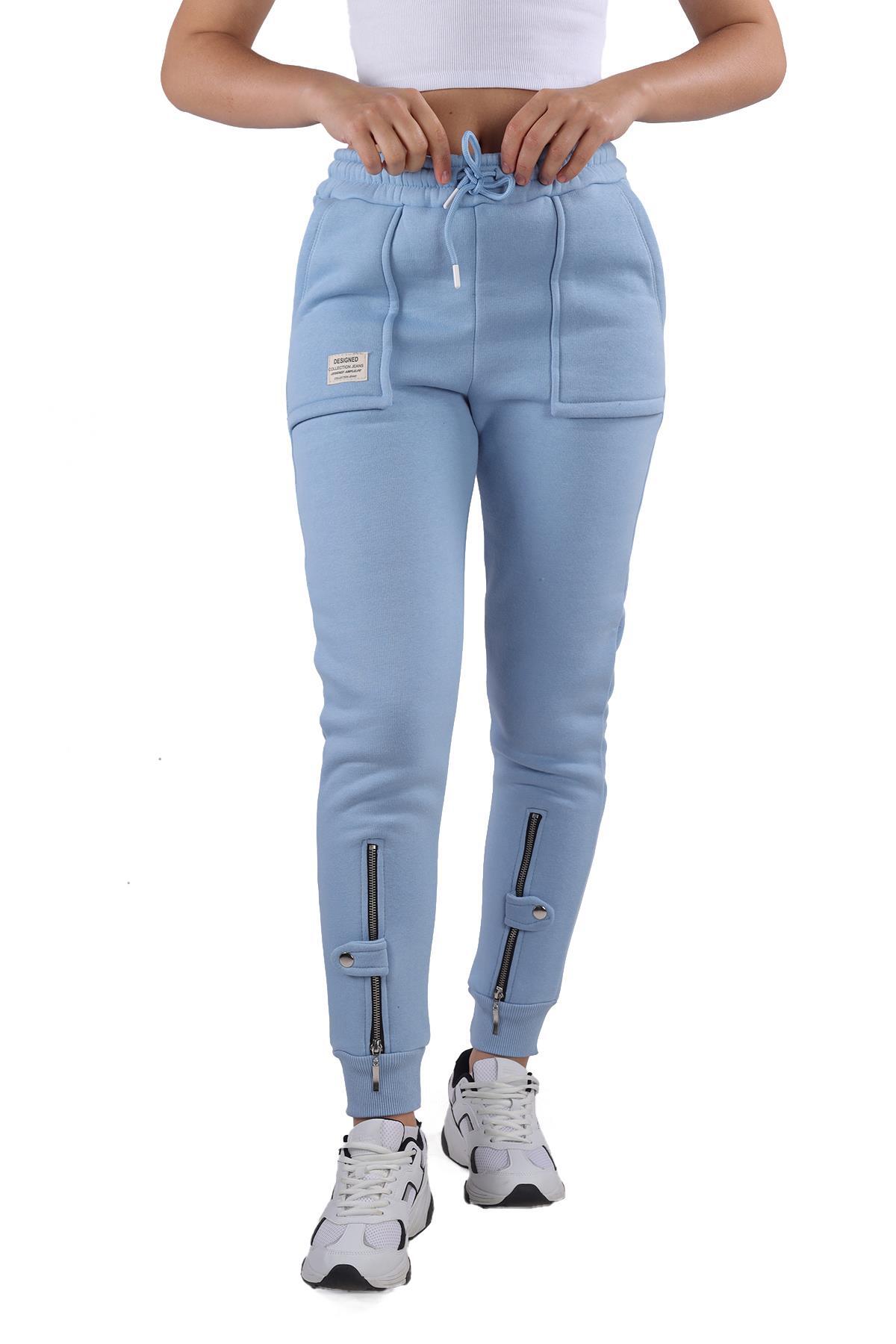 Bebe Mavi Paça Fermuar Detay Eşofman 9146M - 3