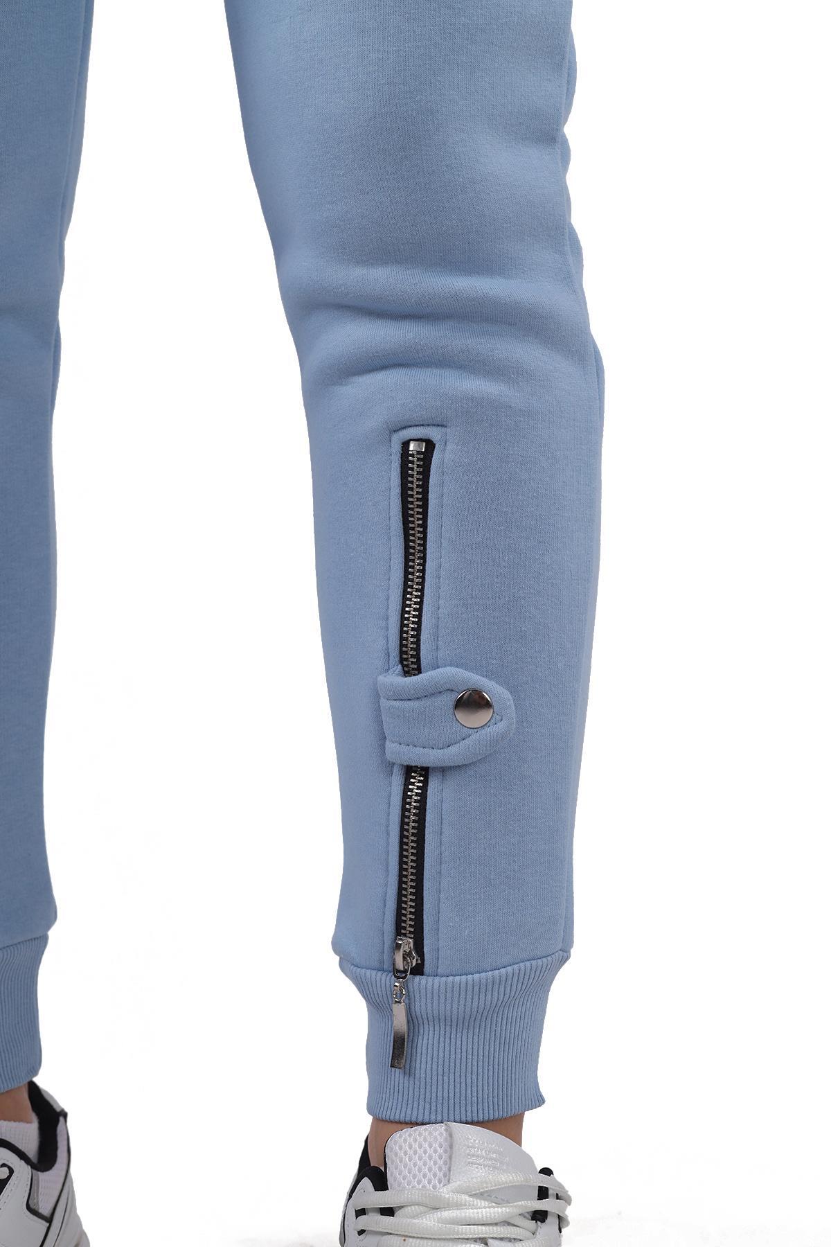 Bebe Mavi Paça Fermuar Detay Eşofman 9146M - 6