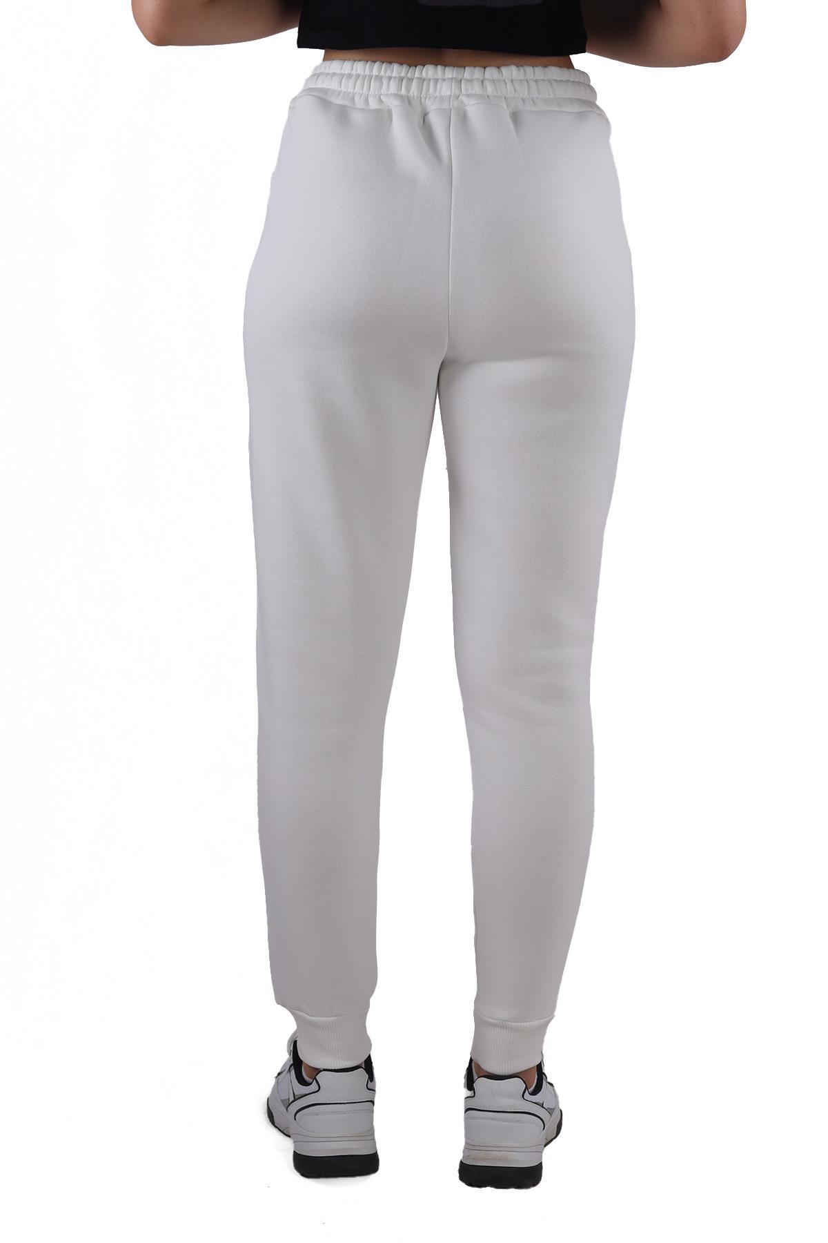 Ekru Paça Fermuar Detay Eşofman 9146M - 5