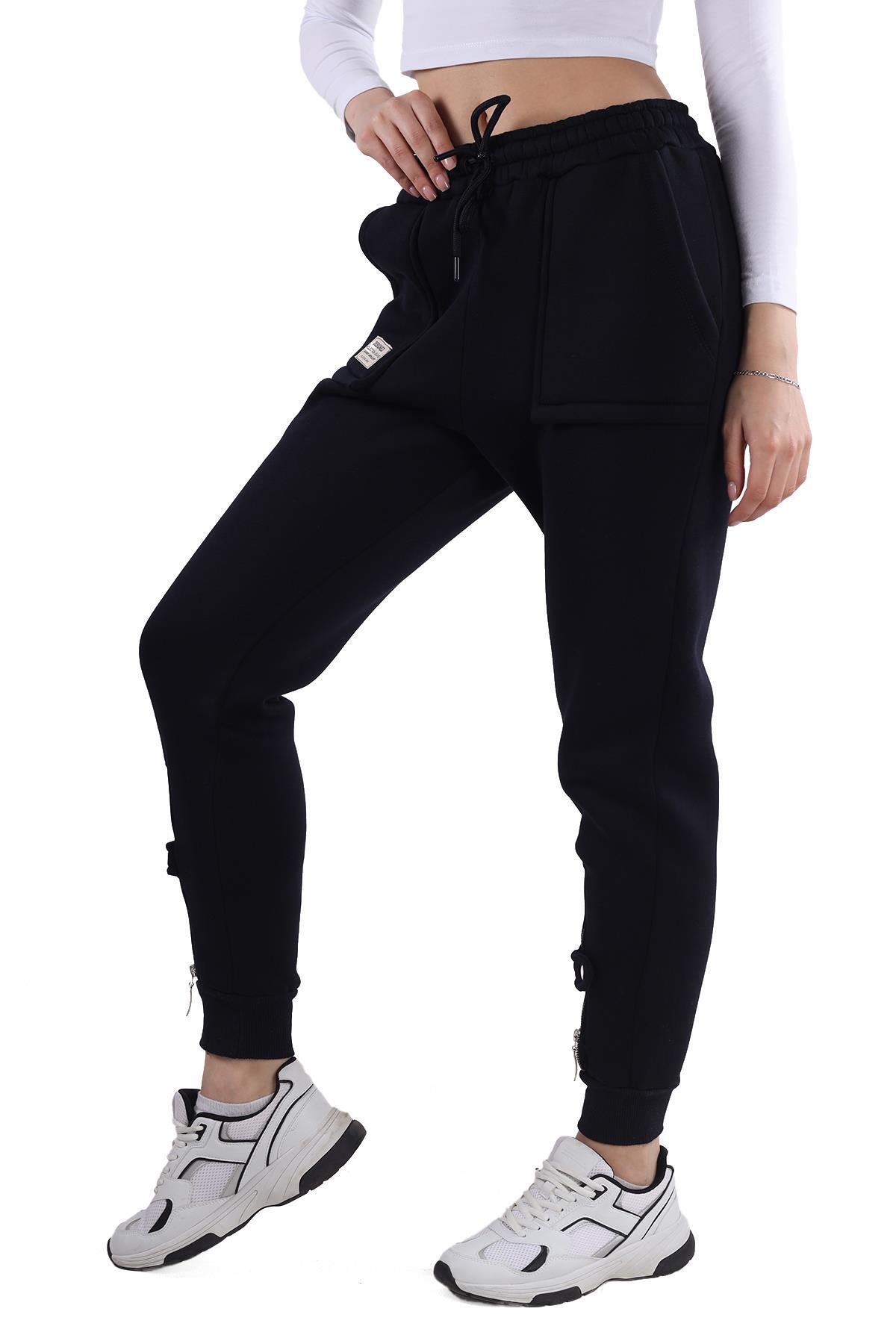 9146M Paça Fermuar Detay Slim Fit Eşofman Laci - 6