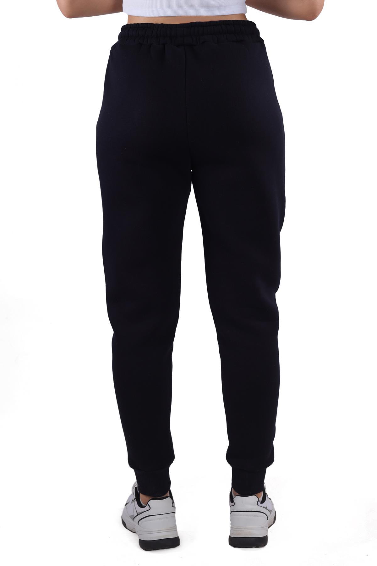 Siyah Paça Fermuar Detay Eşofman 9146M - 5