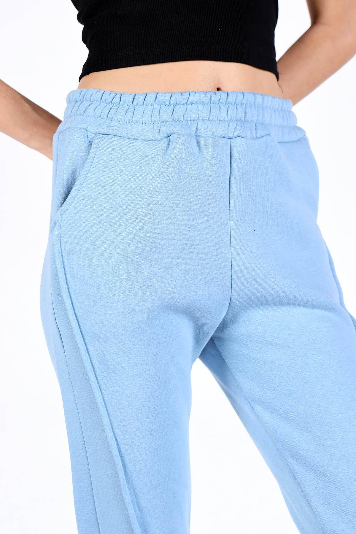 Bebe Mavi Ön Çima Detay Paça Fermuarlı Eşofman 9147M - 4