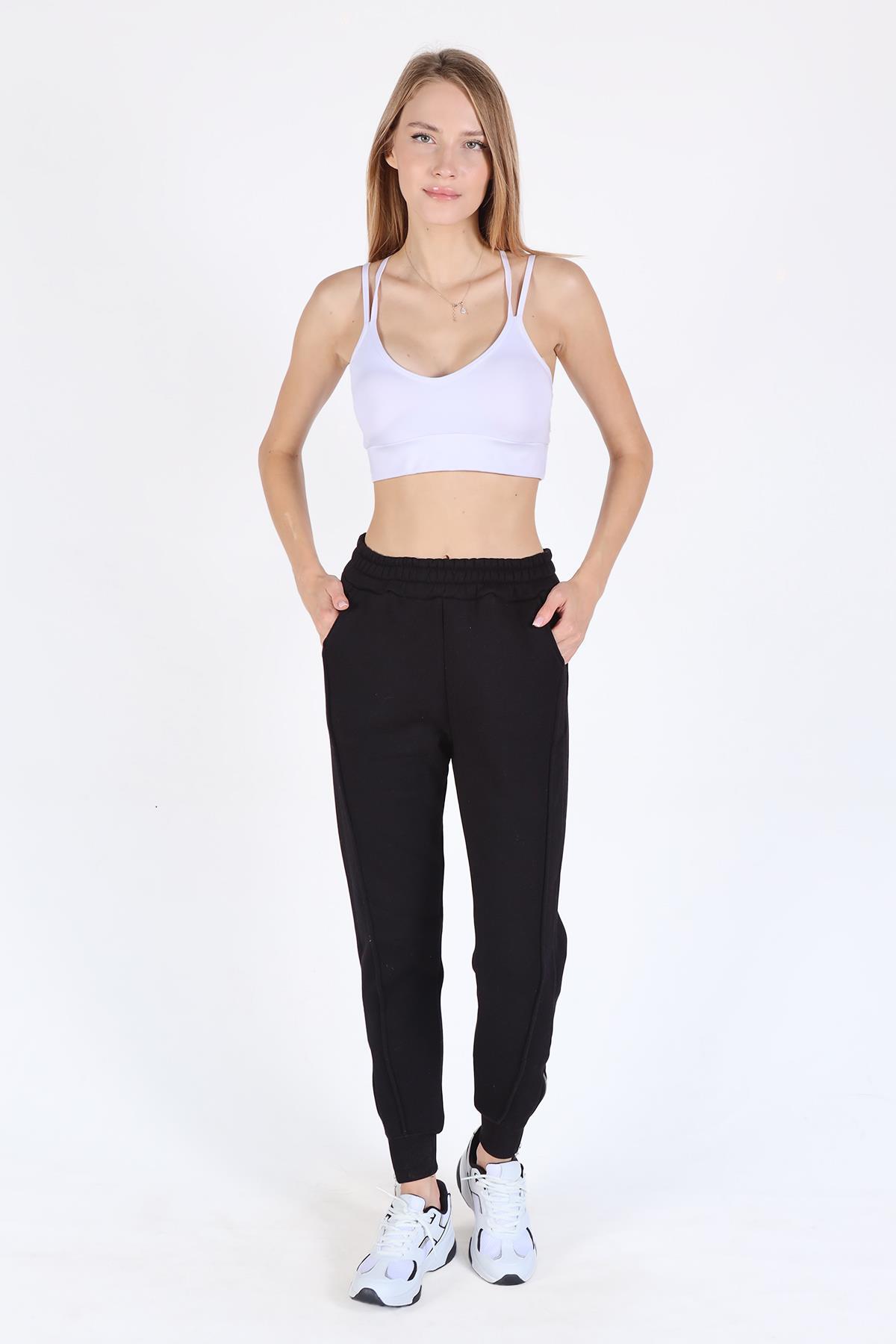 9147M Ön Çima Detay Eşofman Siyah 