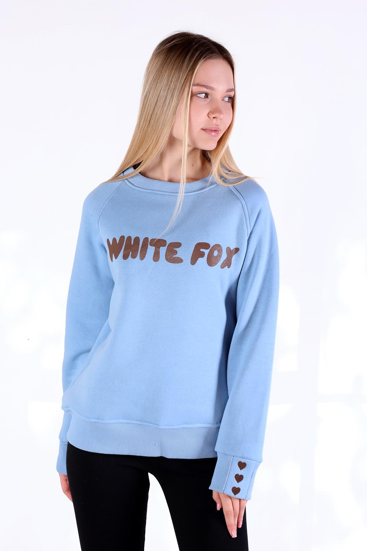 Bebe Mavi Whıte Fox Baskı Sweat 9149M - 1