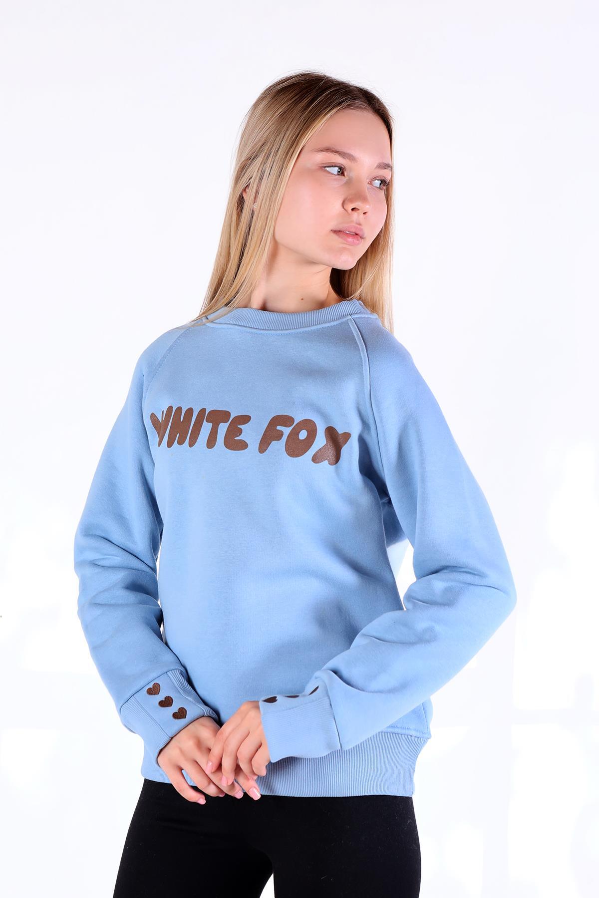 Bebe Mavi Whıte Fox Baskı Sweat 9149M - 3