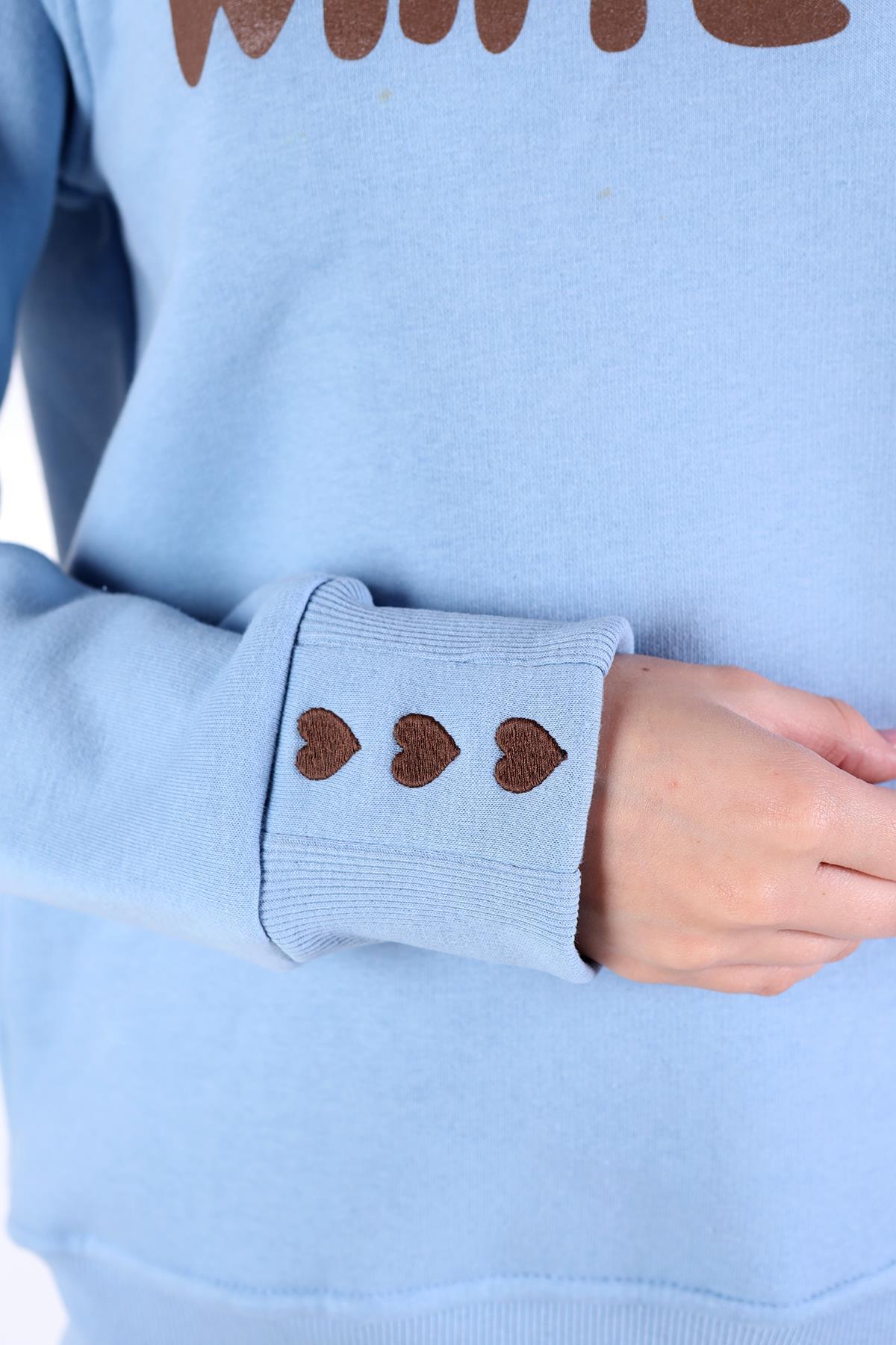 Bebe Mavi Whıte Fox Baskı Sweat 9149M - 4