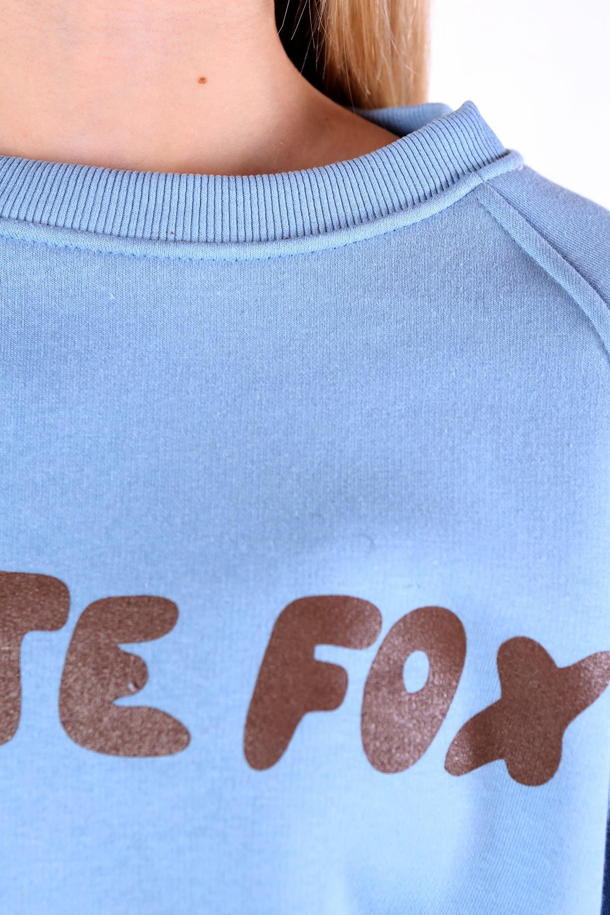 Bebe Mavi Whıte Fox Baskı Sweat 9149M - 7