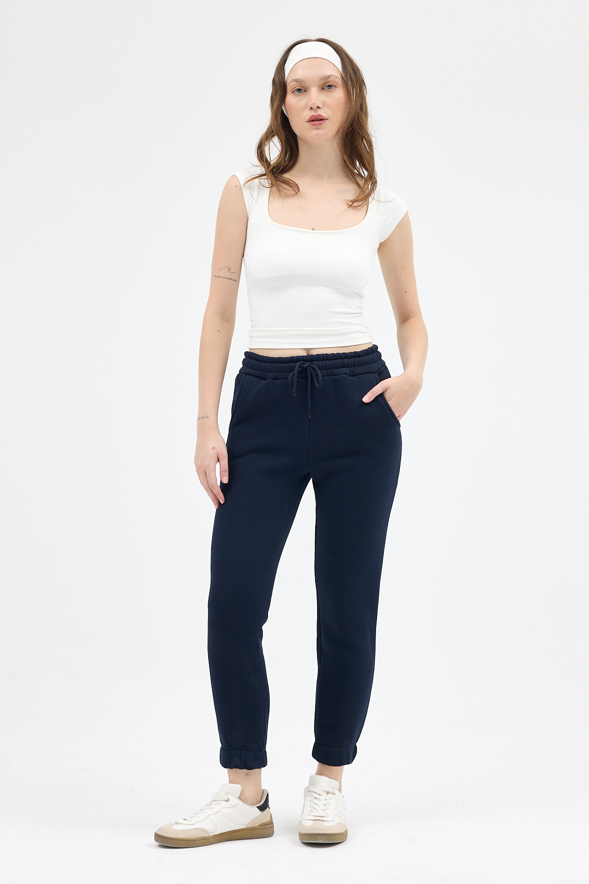 Laci Paçası Lastikli Kadın Jogger Eşofman Altı TCR-9151M - 1