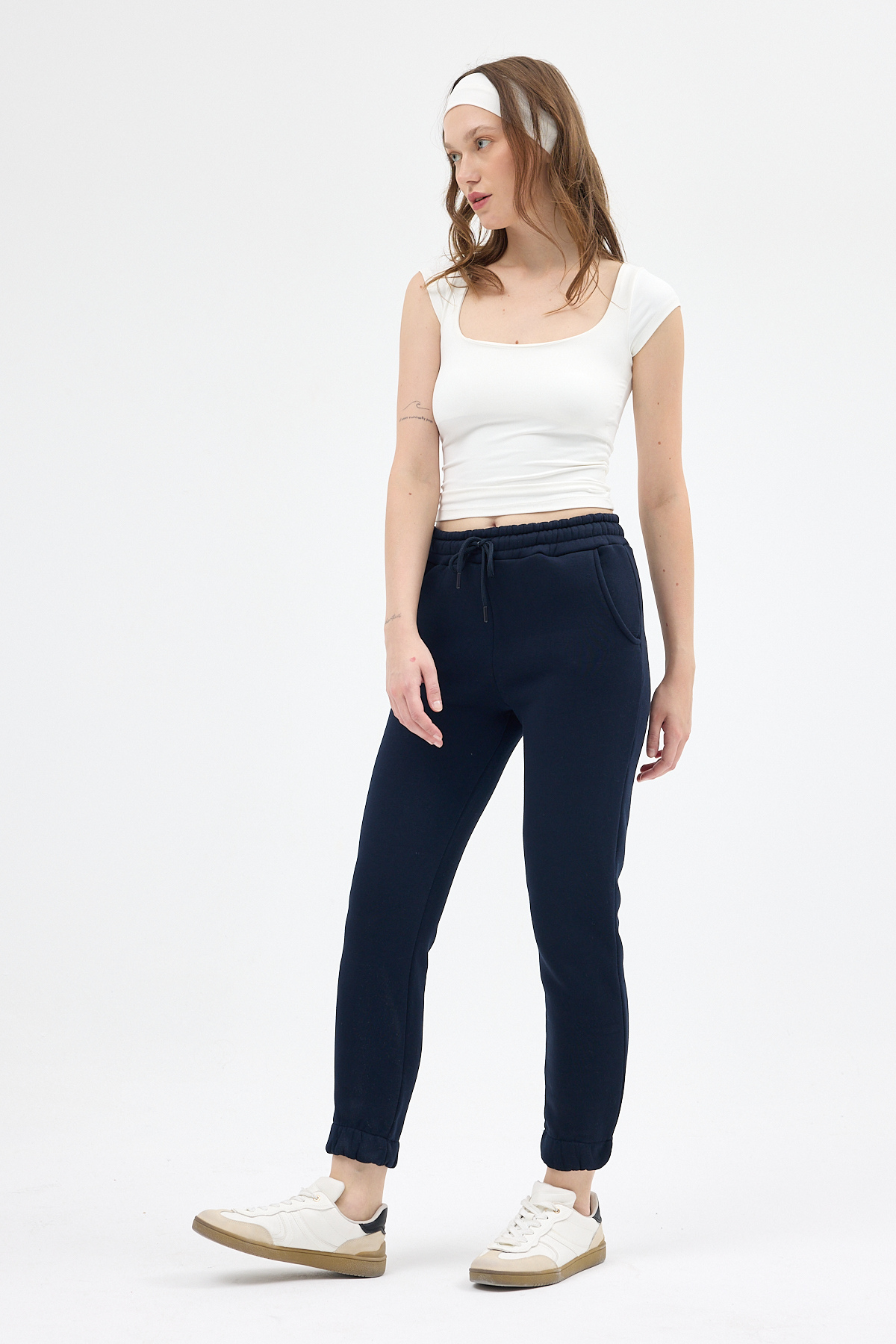 Laci Paçası Lastikli Kadın Jogger Eşofman Altı TCR-9151M - 3