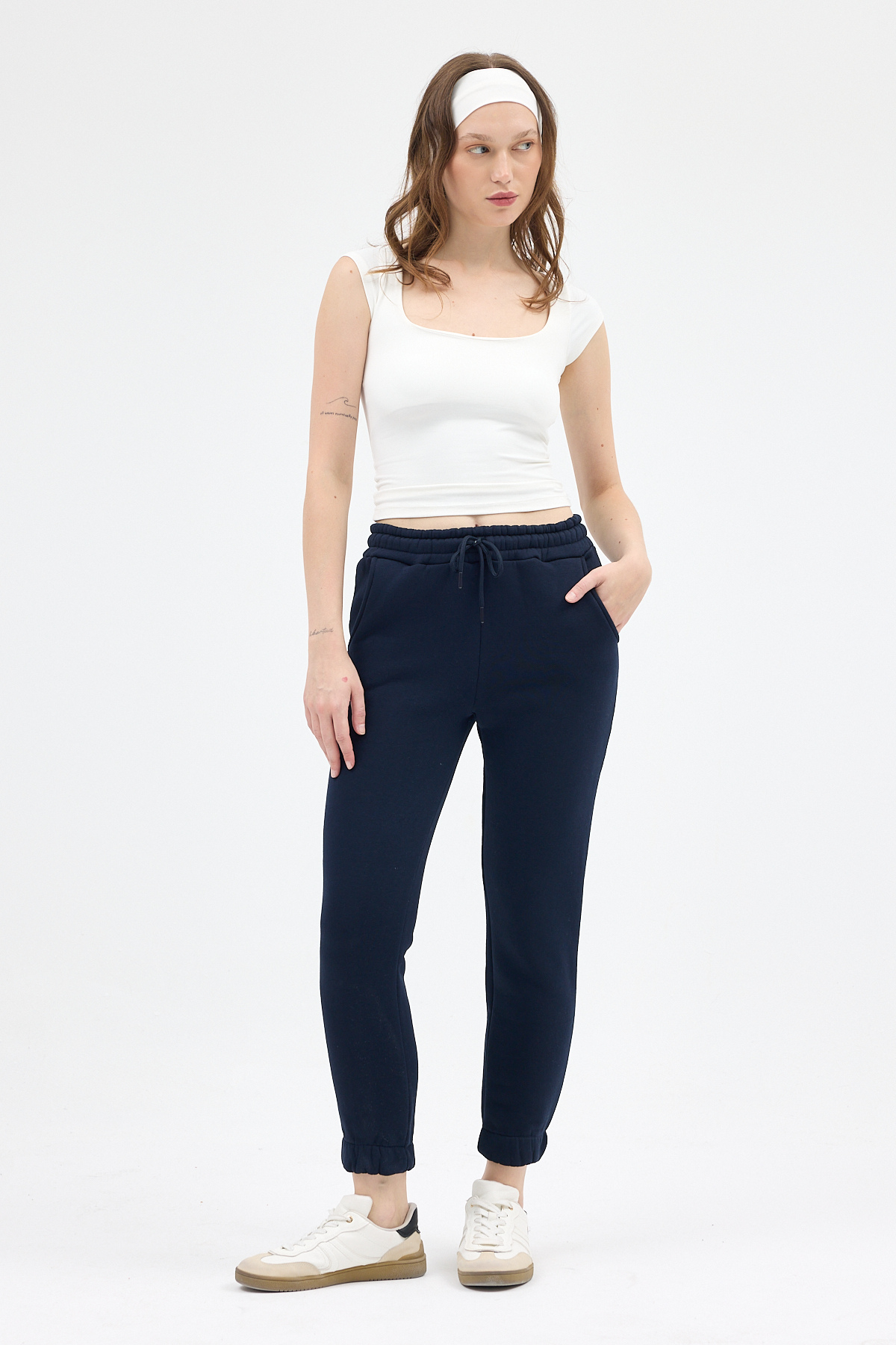 Laci Paçası Lastikli Kadın Jogger Eşofman Altı TCR-9151M - 6