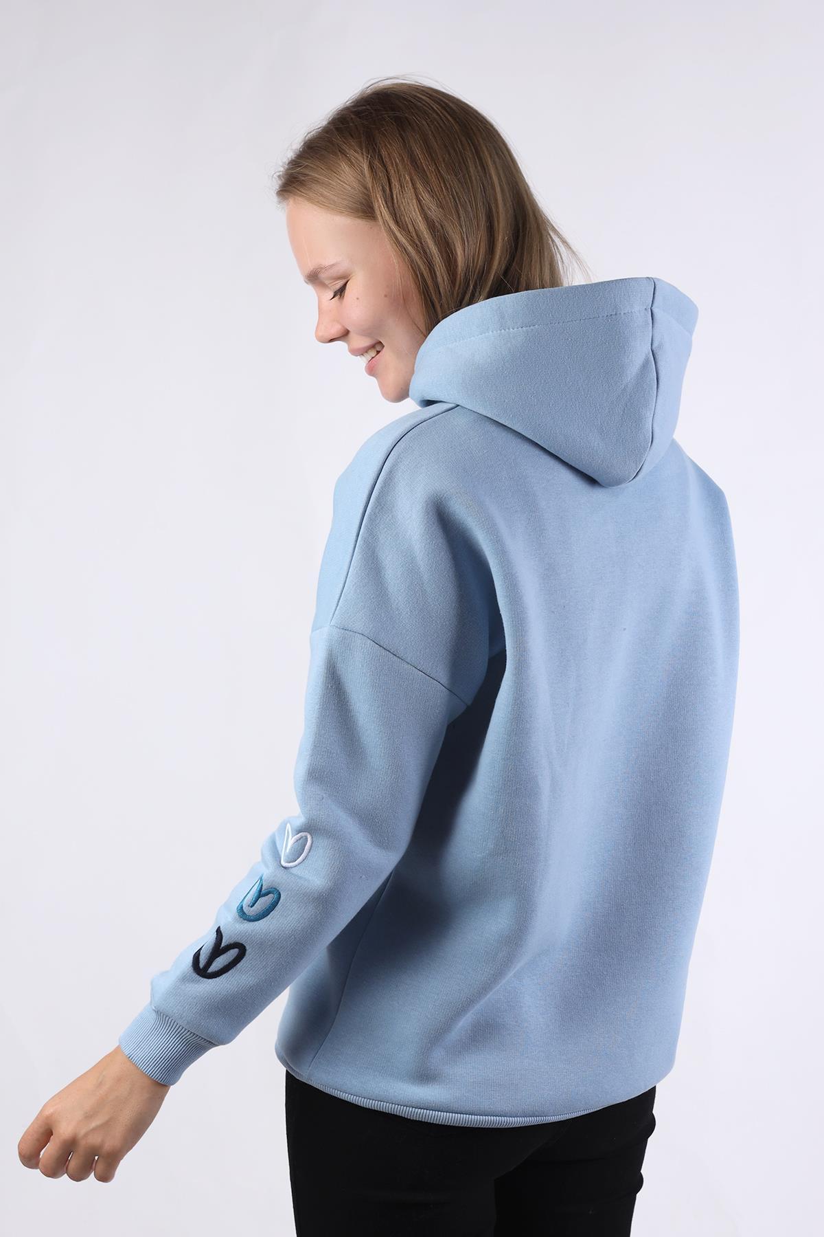 Mavi Kalp Nakışlı Sweat 9154M - 5