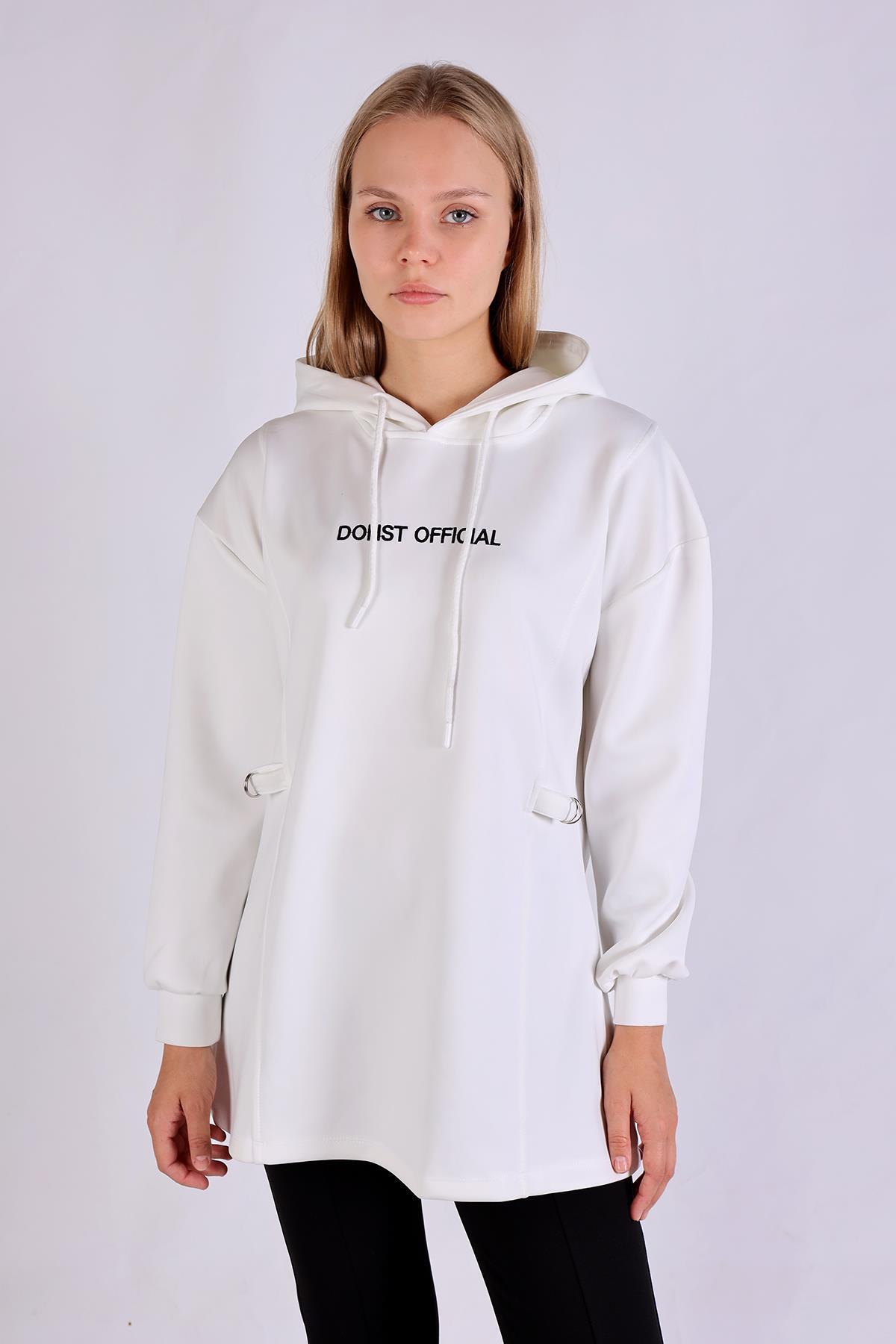 Beyaz Yazı Detay Tunik 9158M - 9