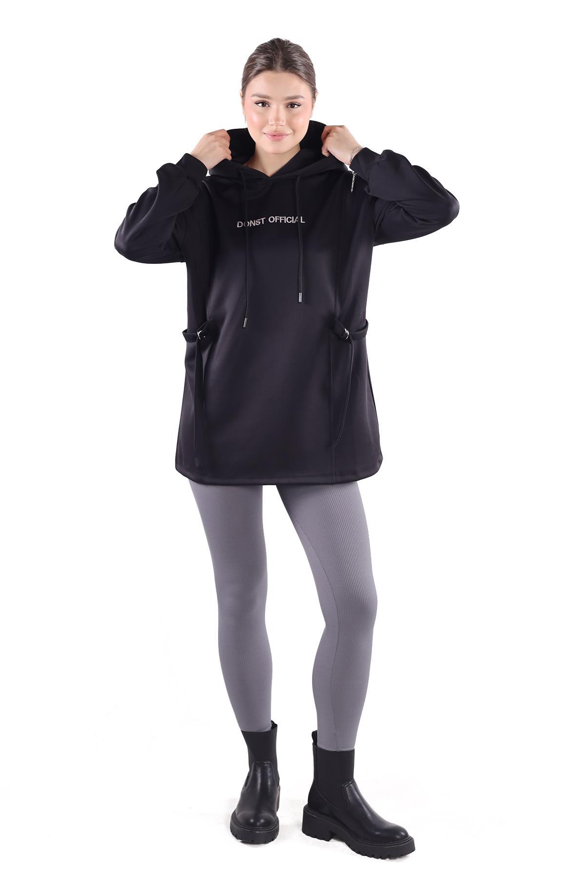 Siyah Yazı Detay Tunik 9158M - 8