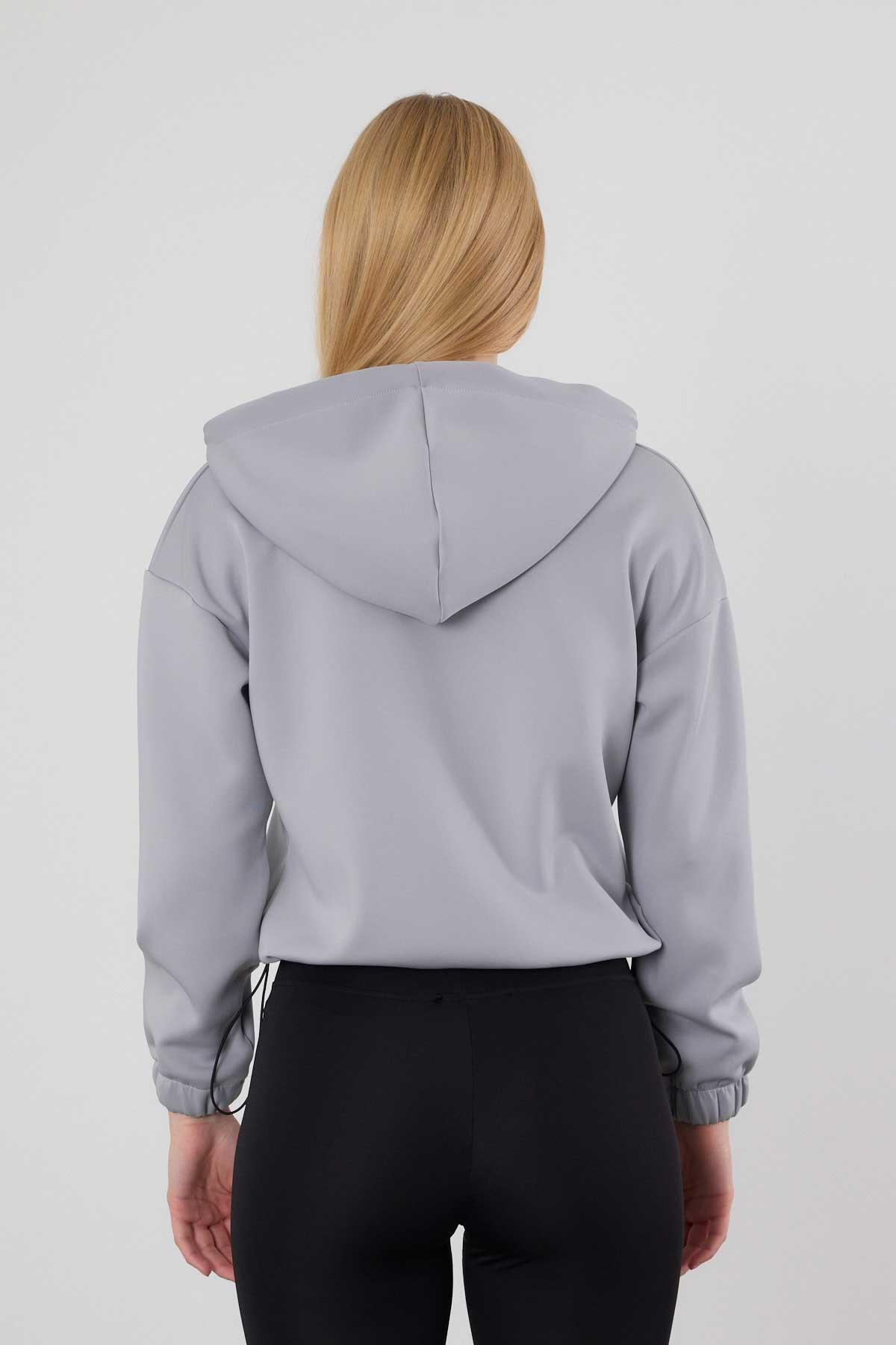 Gri Dalgıç Detay Cepli Sweat 9159M - 6