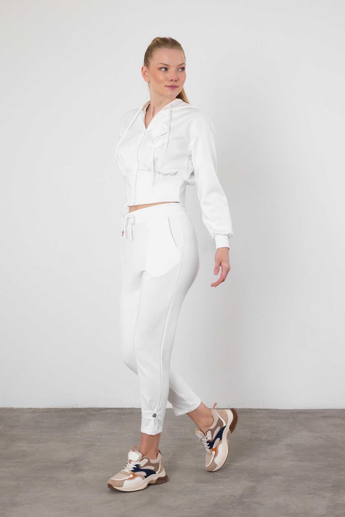 Beyaz Çiçek Detay Dalgıç Takım 9160M - 2