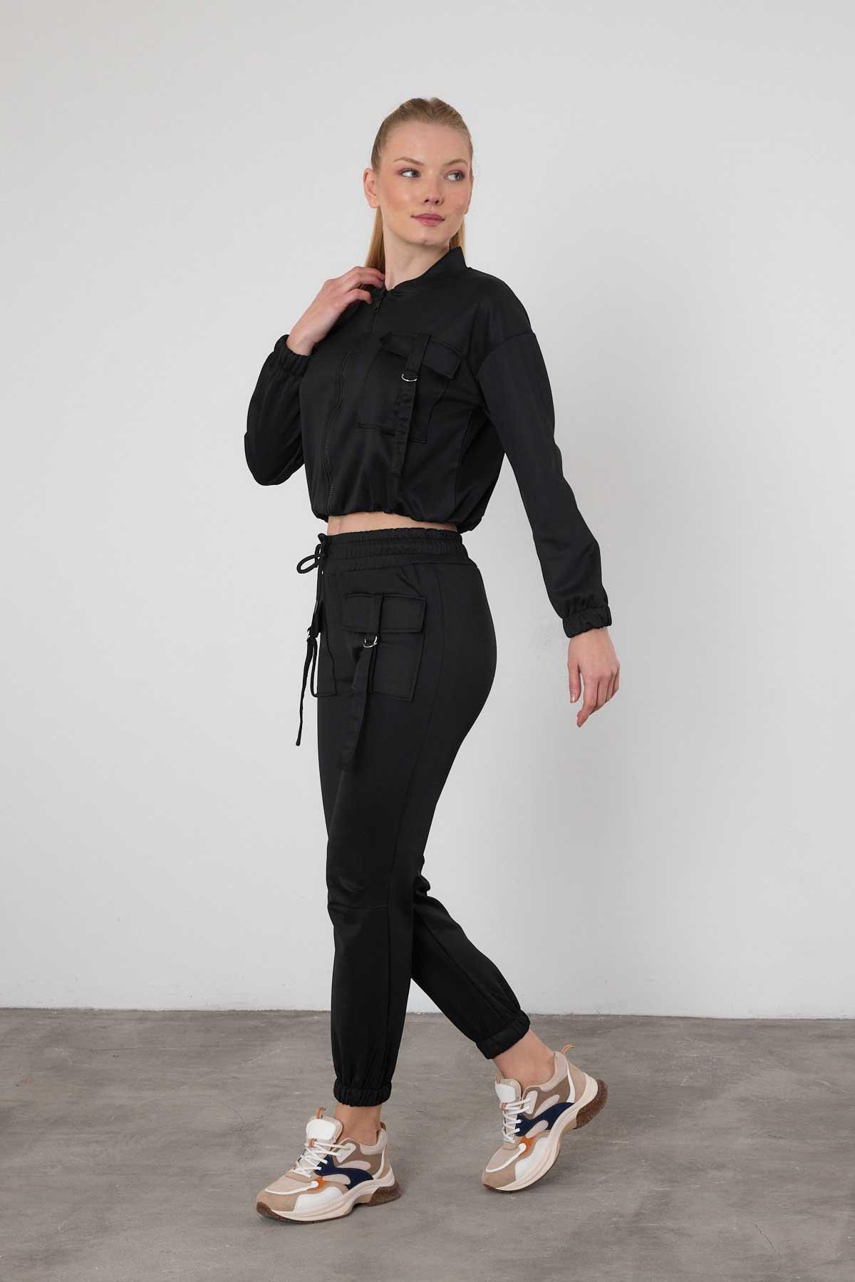 Siyah Cep Kapak Detay Dalgıç Takım 9161M - 3