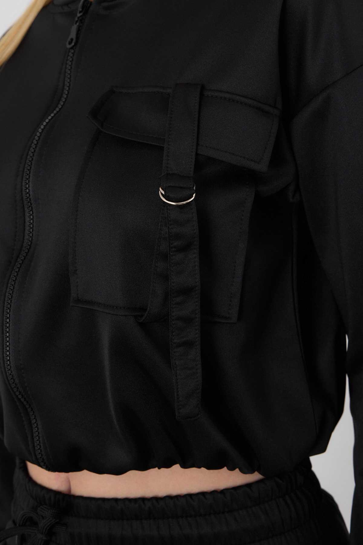 Siyah Cep Kapak Detay Dalgıç Takım 9161M - 5